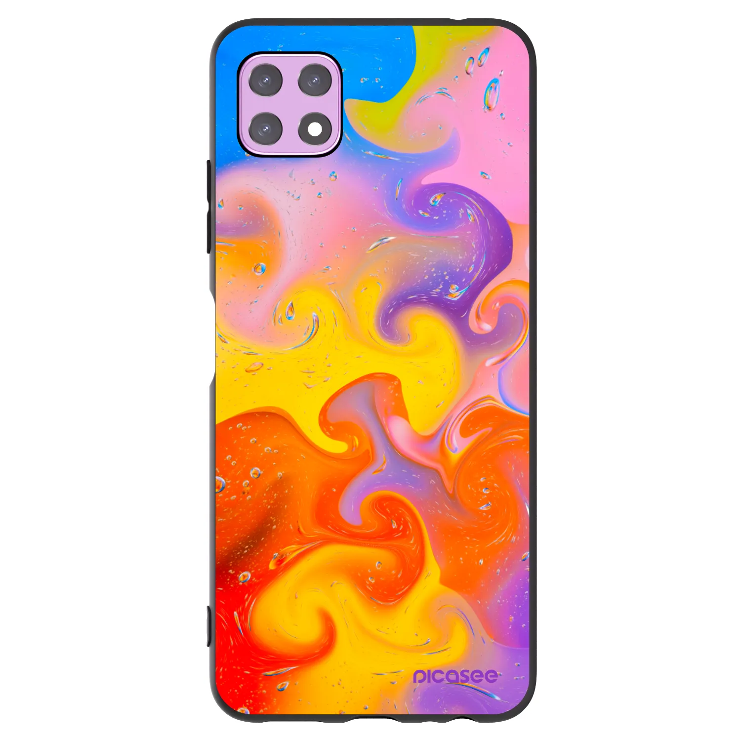 Picasee silikónový čierny obal pre Samsung Galaxy A22 A226B 5G - Bubbles
