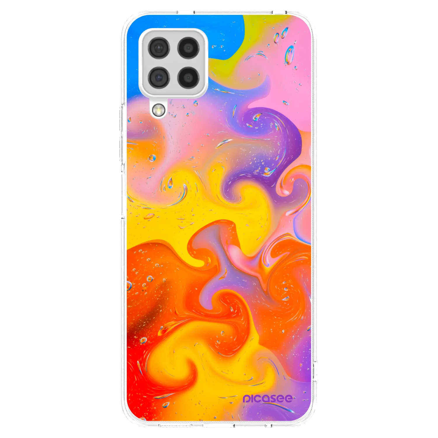 Picasee silikónový prehľadný obal pre Samsung Galaxy A22 A225F 4G - Bubbles