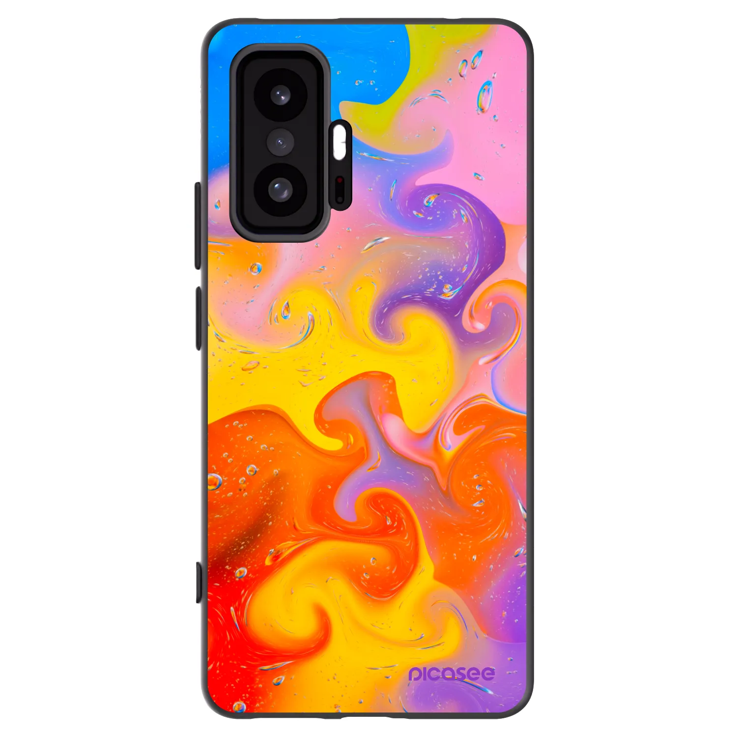 Picasee silikónový čierny obal pre Xiaomi 11T - Bubbles