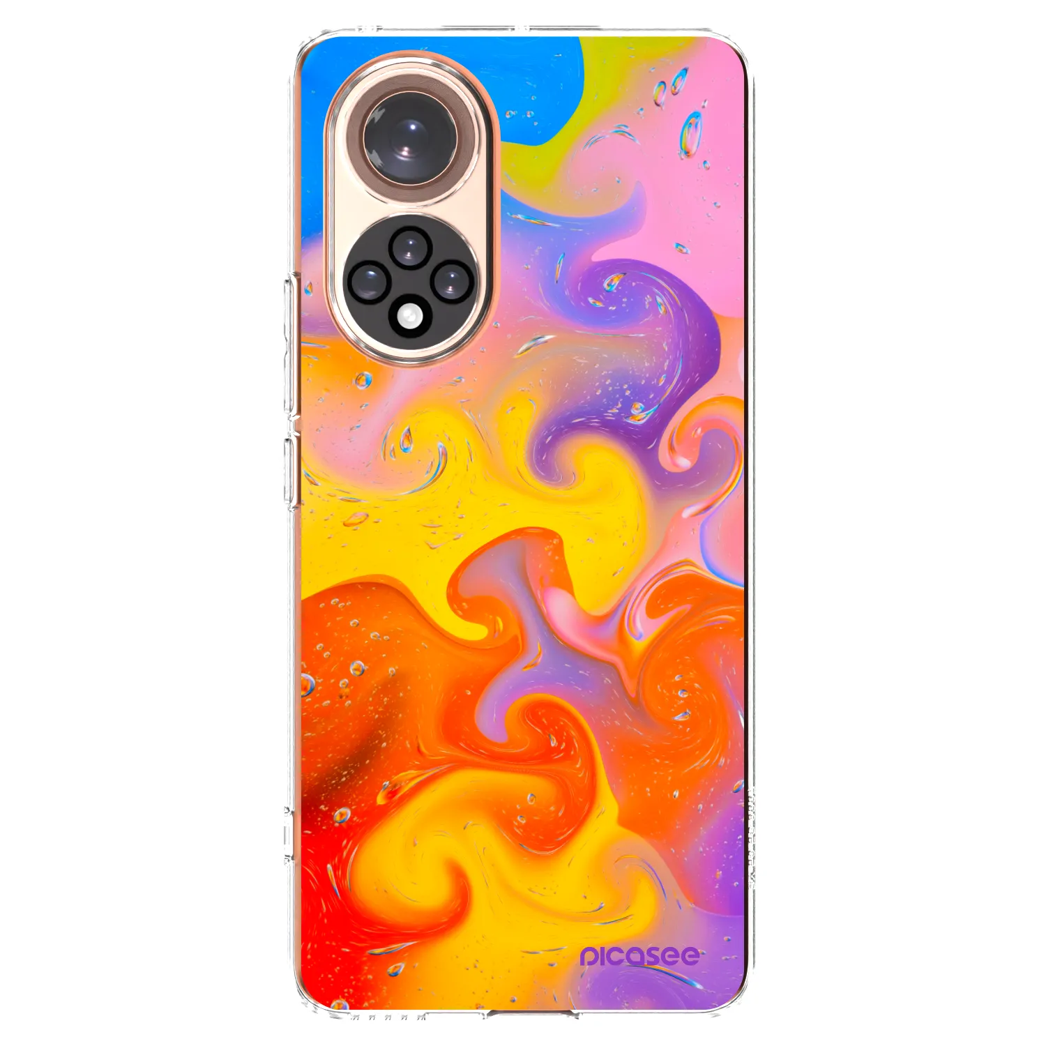 Picasee silikónový prehľadný obal pre Honor 50 5G - Bubbles