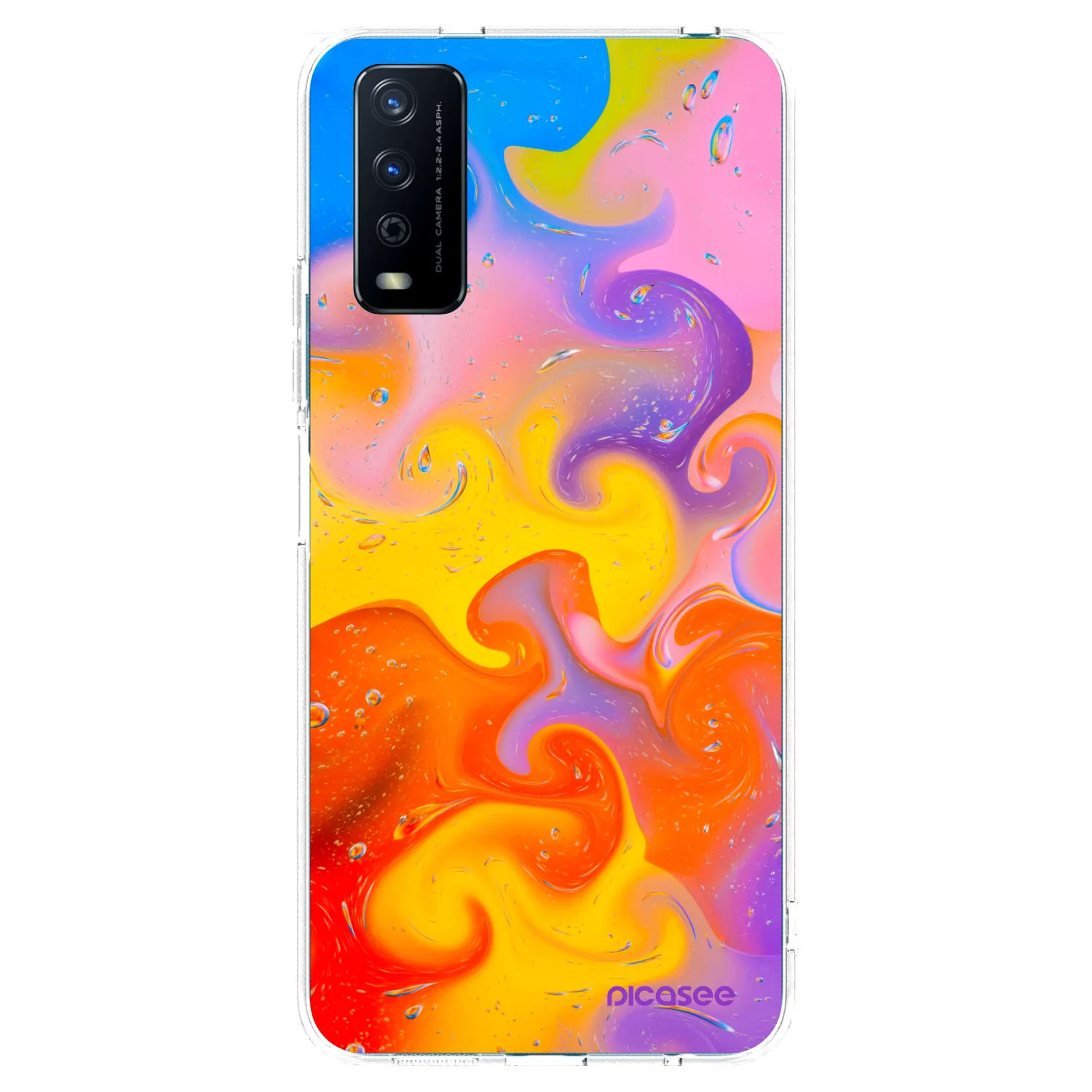 Picasee silikónový prehľadný obal pre Vivo Y11s - Bubbles