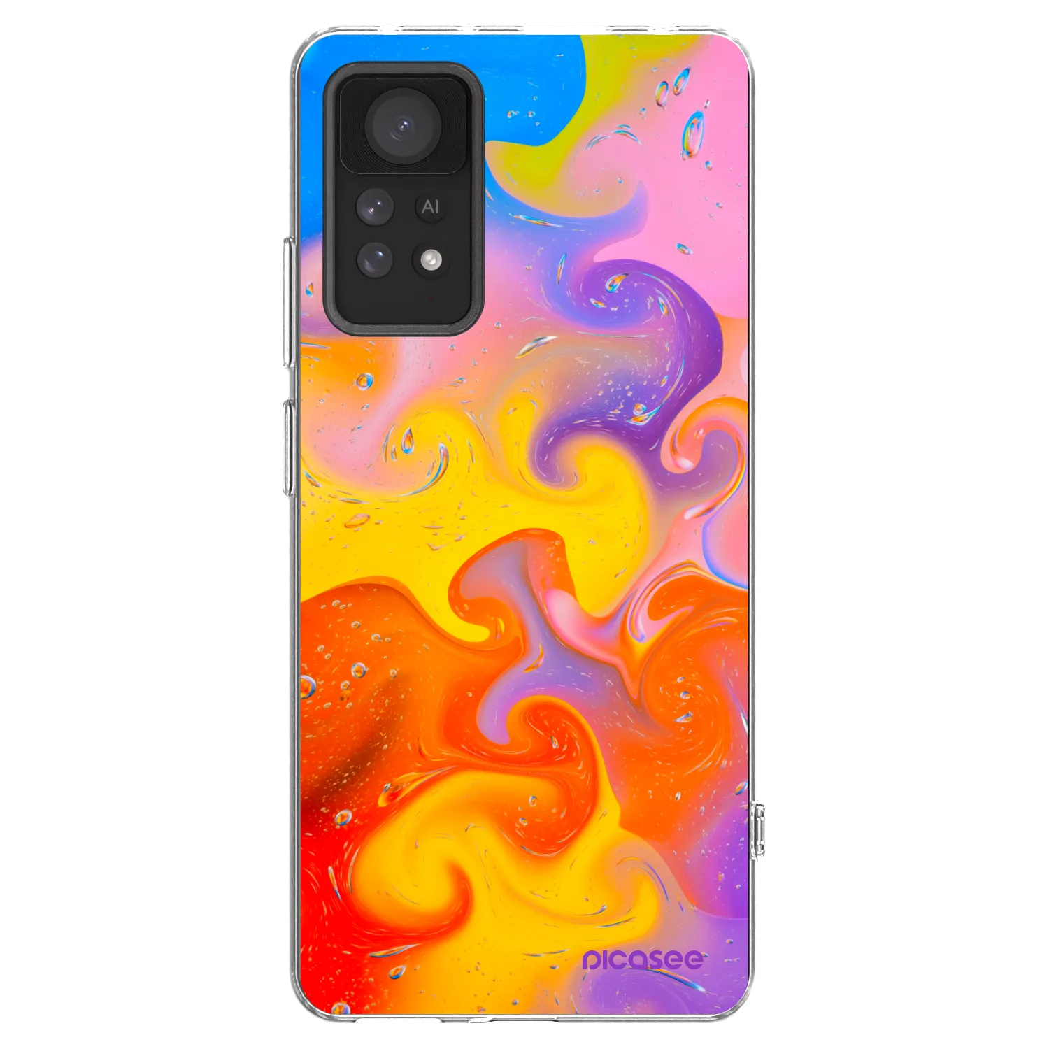 Picasee silikónový prehľadný obal pre Xiaomi Redmi Note 11 Pro 5G - Bubbles