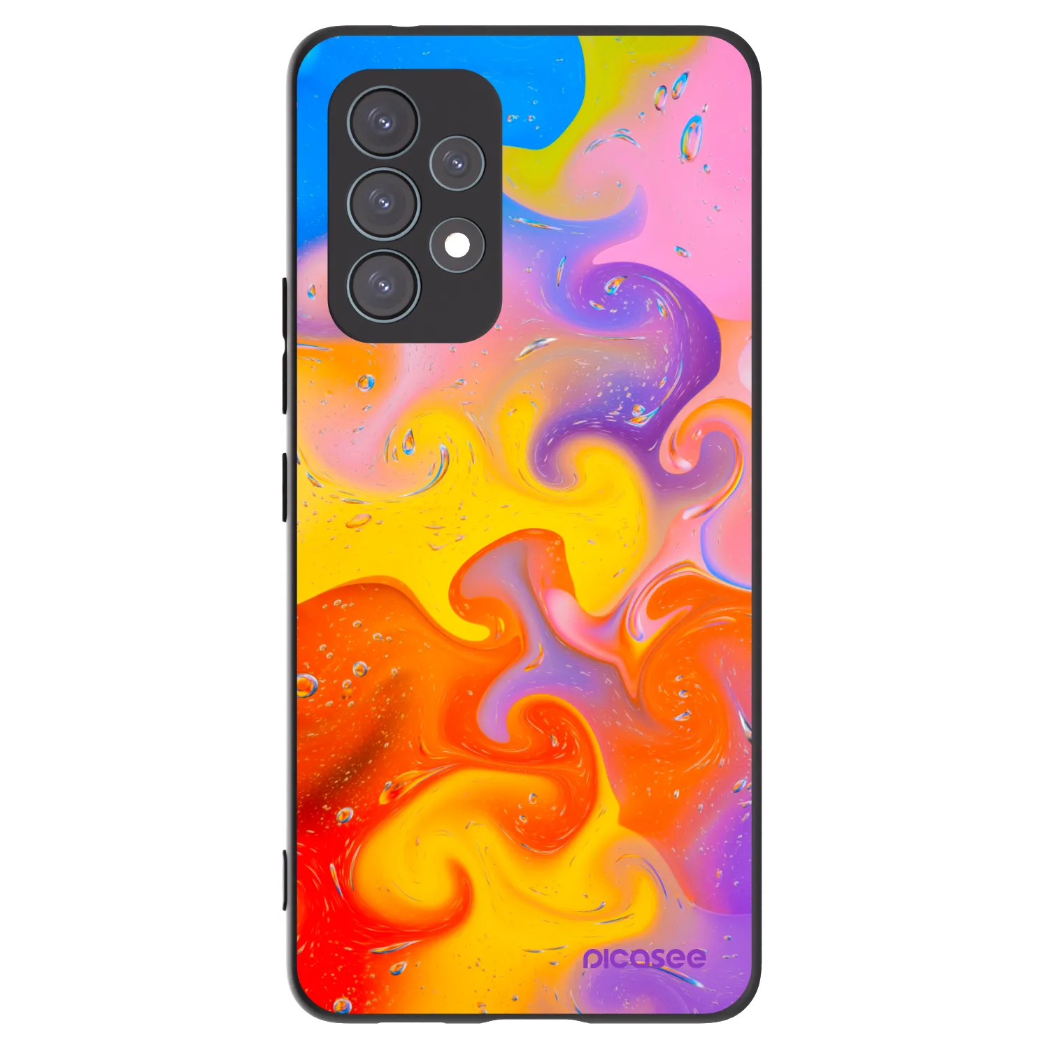 Picasee silikónový čierny obal pre Samsung Galaxy A53 5G A536 - Bubbles
