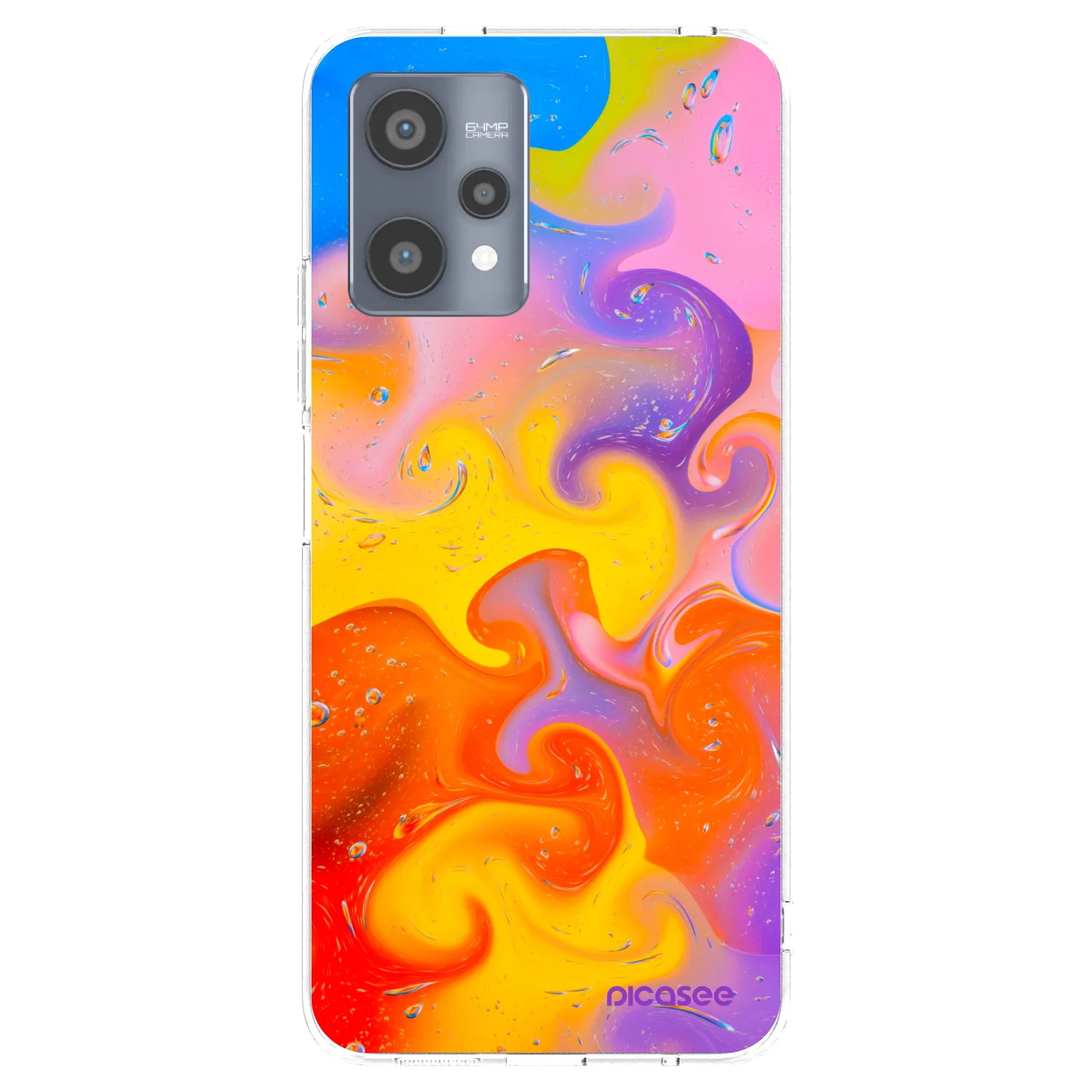Picasee silikónový prehľadný obal pre Realme 9 Pro 5G - Bubbles