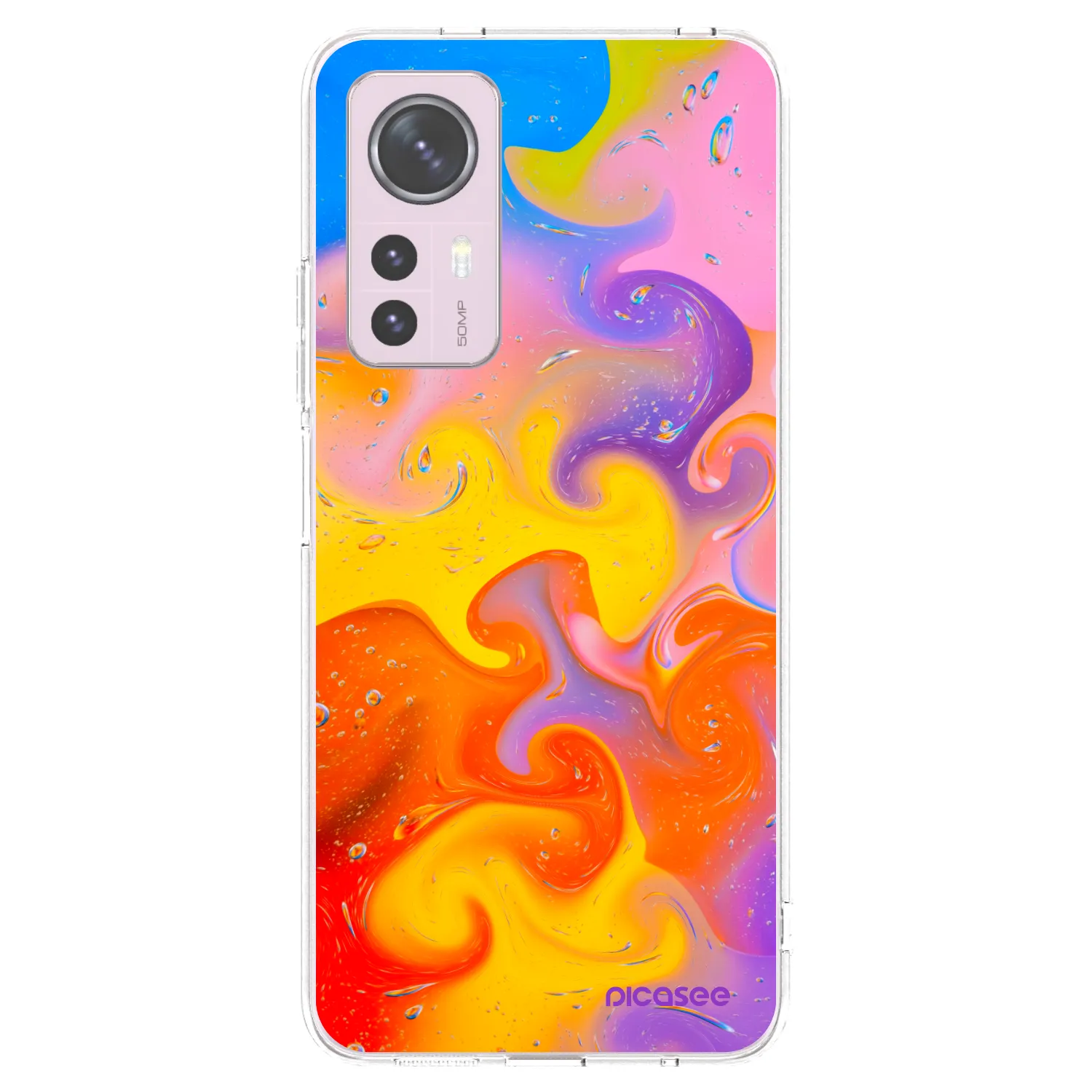Picasee silikónový prehľadný obal pre Xiaomi 12 - Bubbles