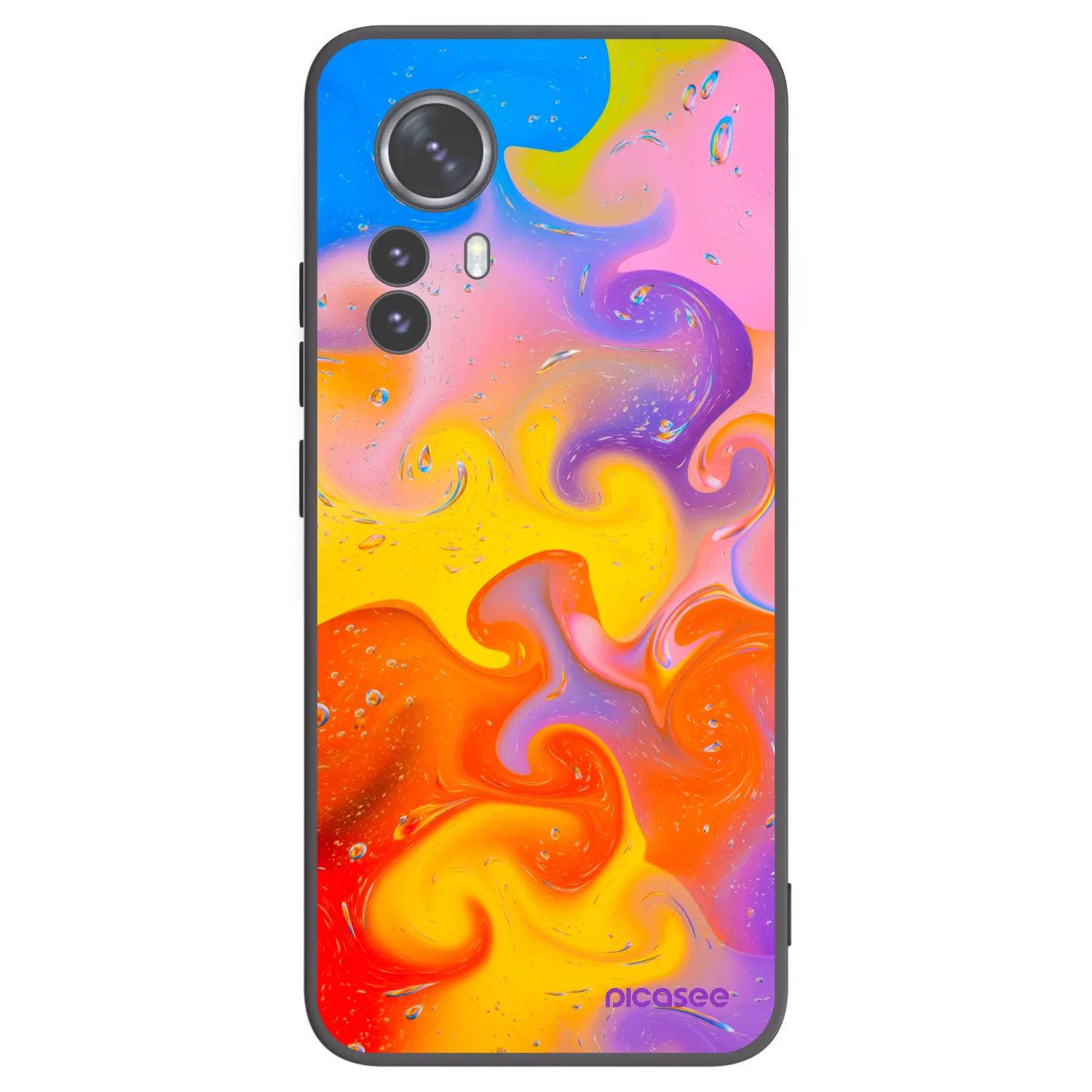 Picasee silikónový čierny obal pre Xiaomi 12 Pro - Bubbles