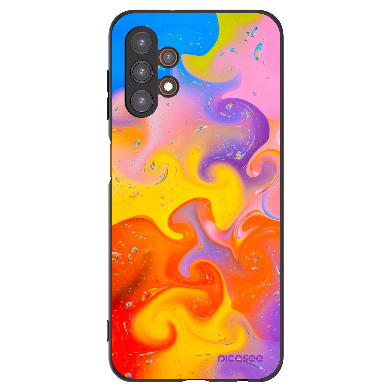 Picasee silikónový čierny obal pre Samsung Galaxy A13 4G A135 - Bubbles