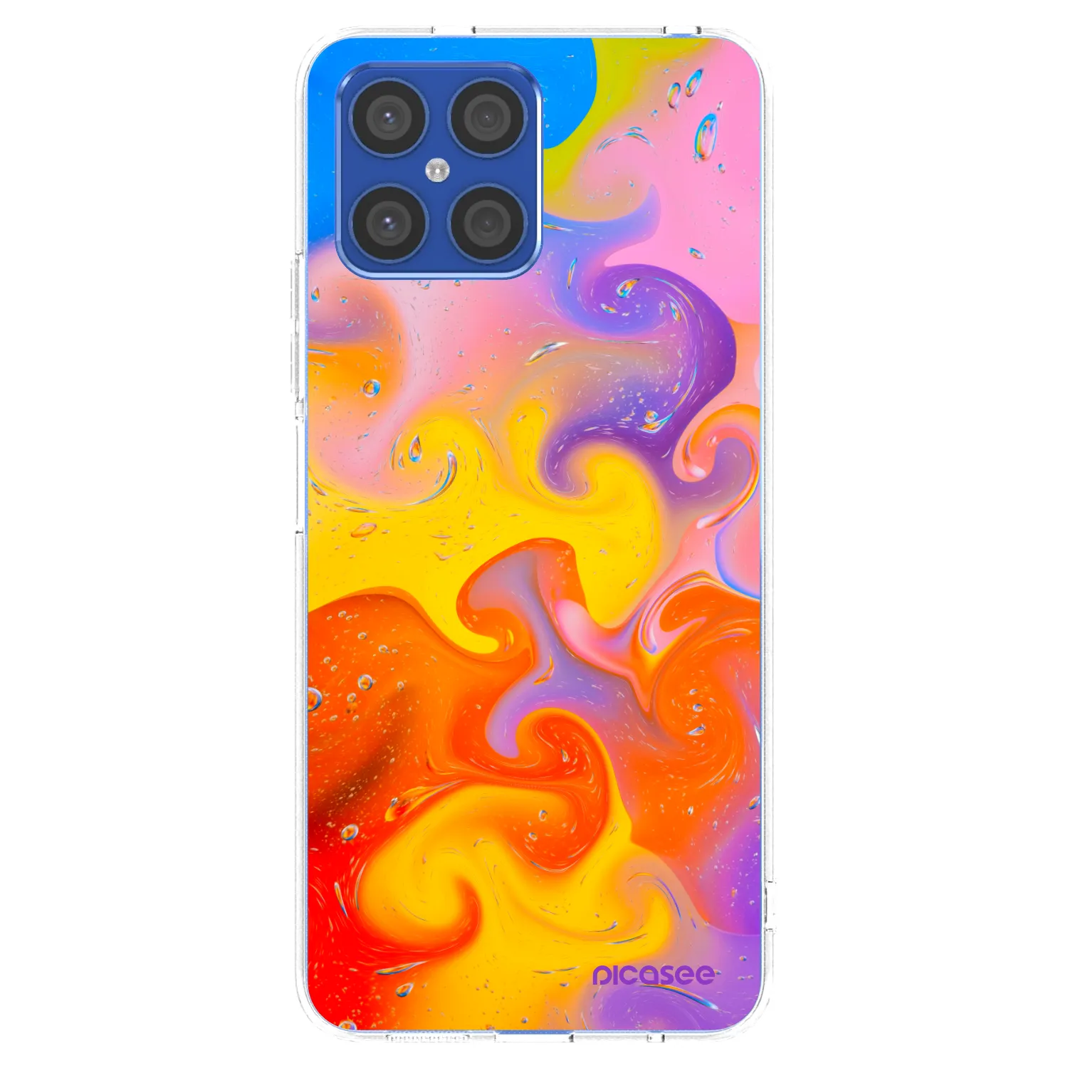 Picasee silikónový prehľadný obal pre Honor X8 4G - Bubbles