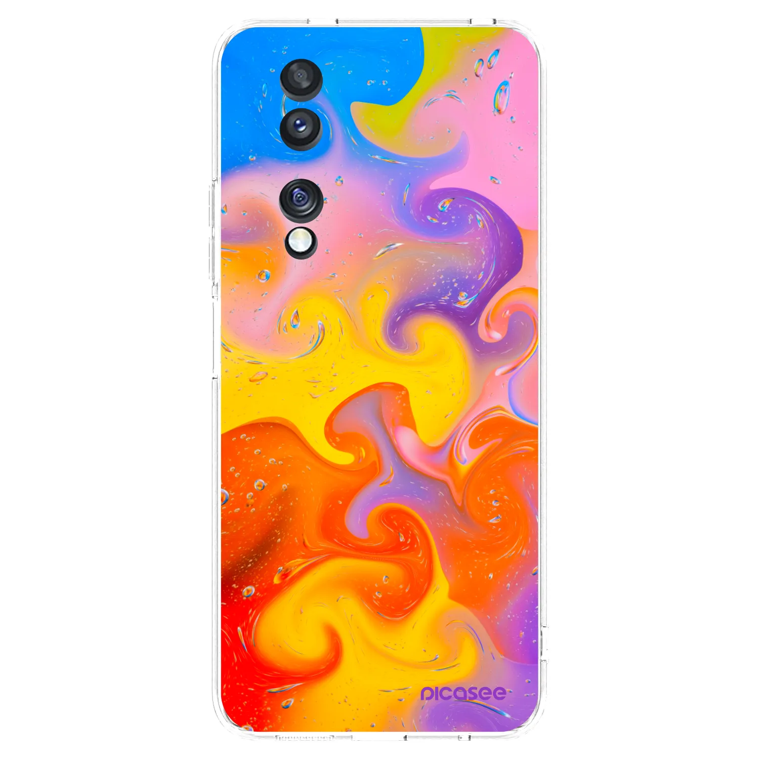Picasee silikónový prehľadný obal pre Honor 70 - Bubbles