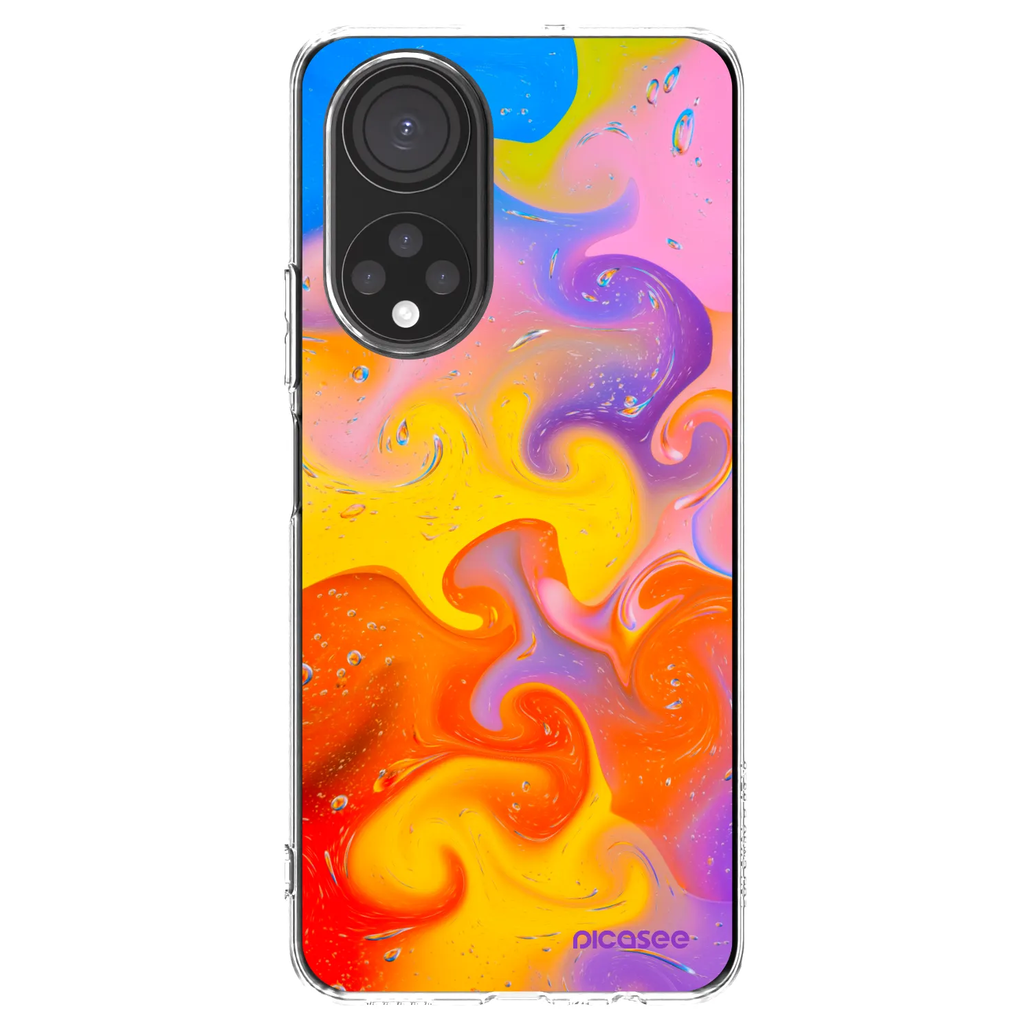 Picasee silikónový prehľadný obal pre Honor X7 - Bubbles