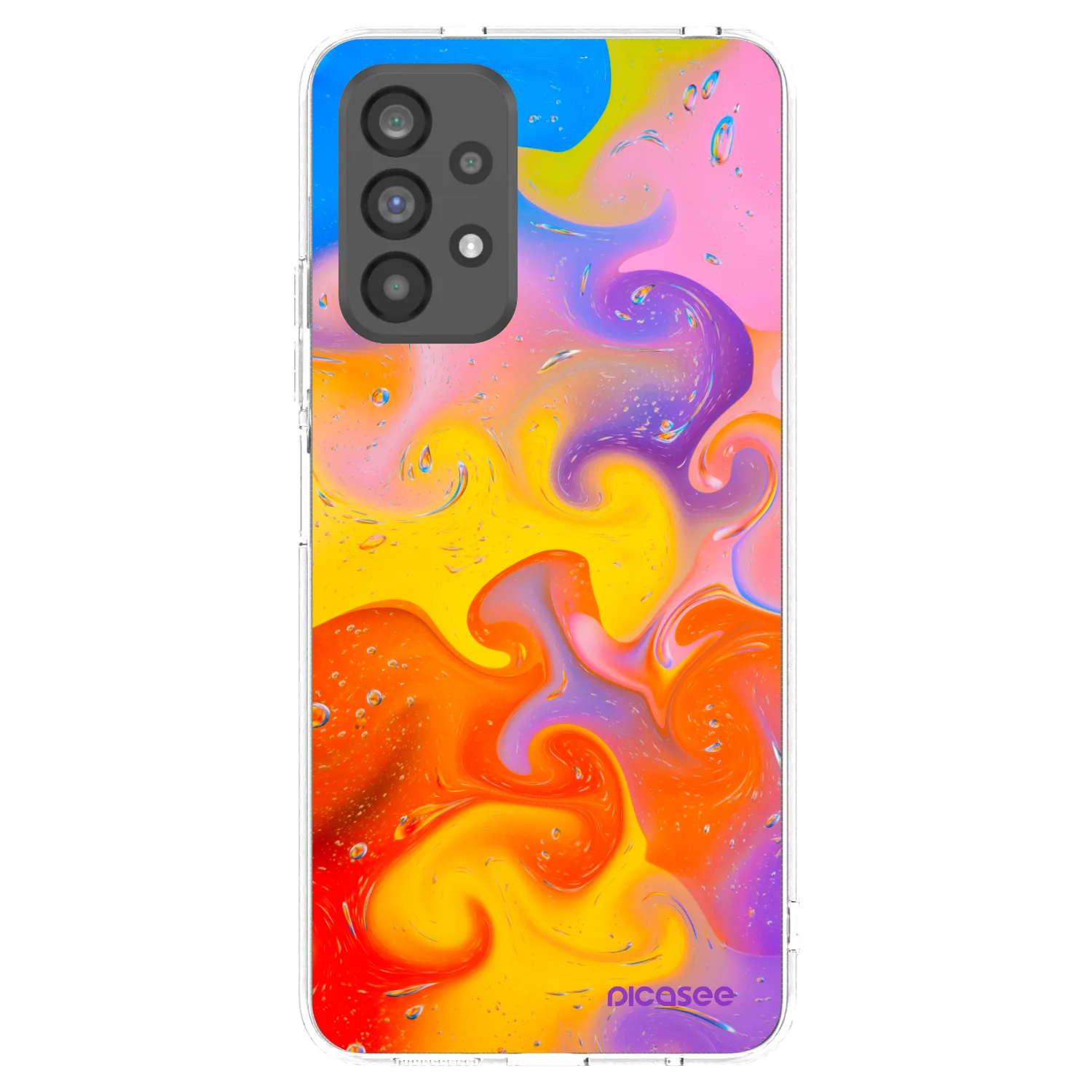 Picasee silikónový prehľadný obal pre Samsung Galaxy A73 5G - Bubbles