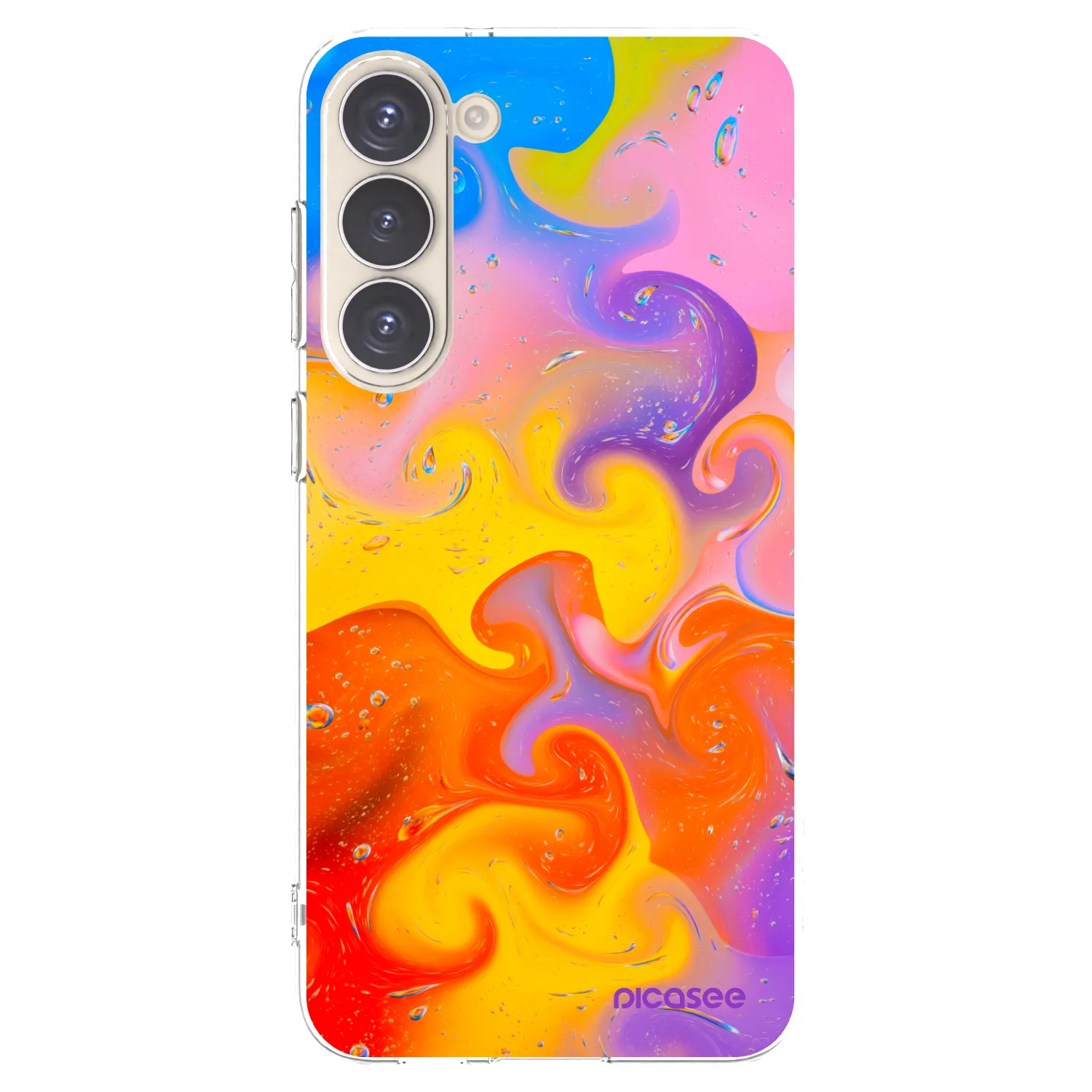 Picasee silikónový prehľadný obal pre Samsung Galaxy S23+ 5G - Bubbles