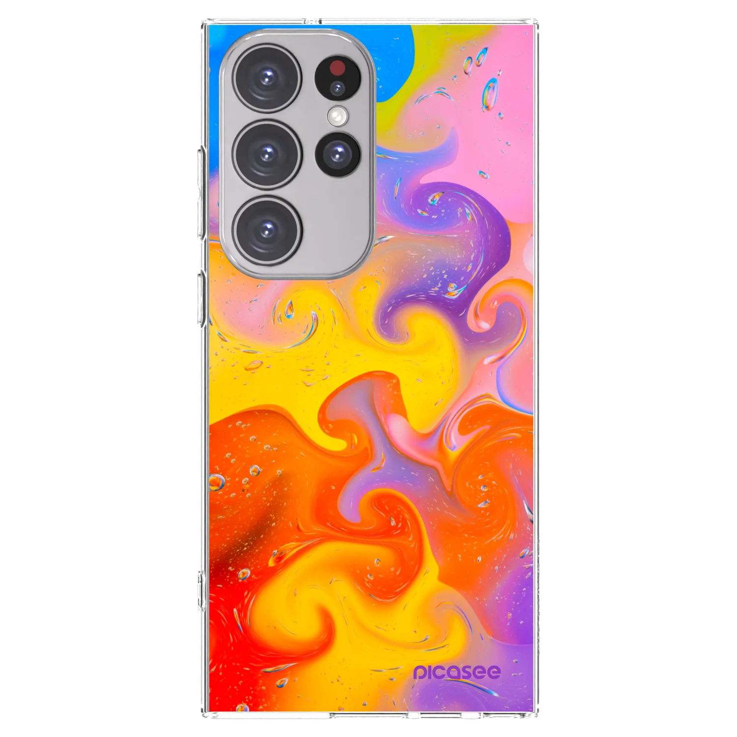 Picasee silikónový prehľadný obal pre Samsung Galaxy S23 Ultra 5G - Bubbles