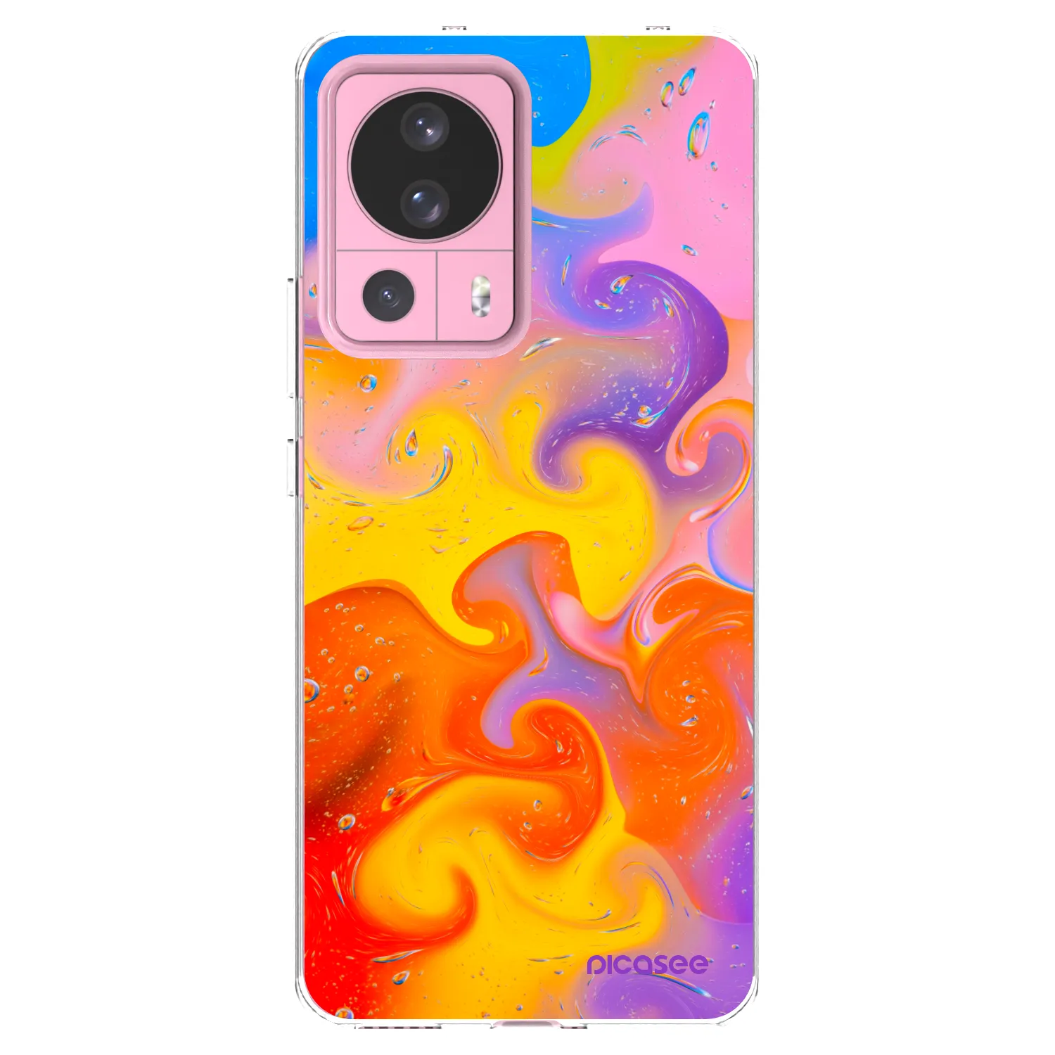 Picasee silikónový prehľadný obal pre Xiaomi 13 Lite - Bubbles