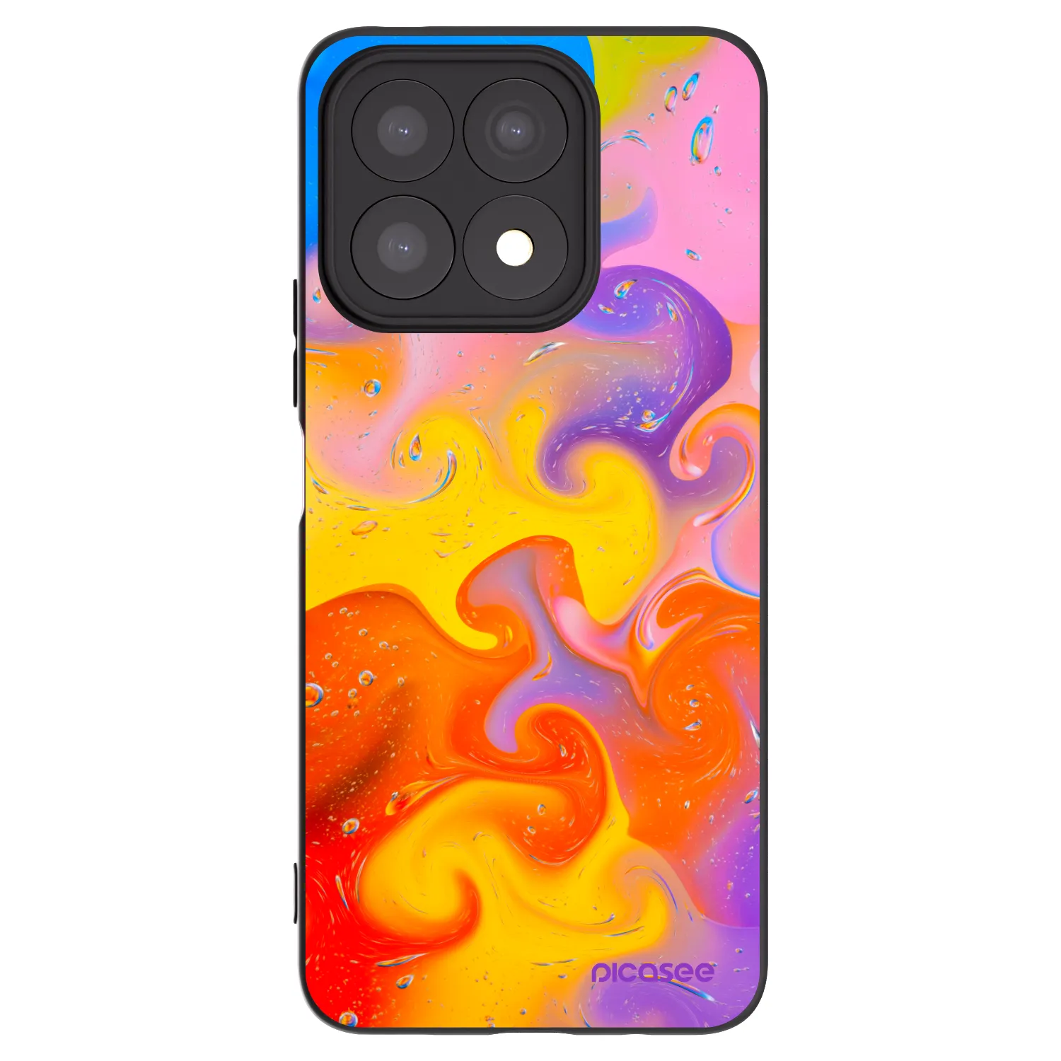 Picasee silikónový čierny obal pre Honor X8a - Bubbles
