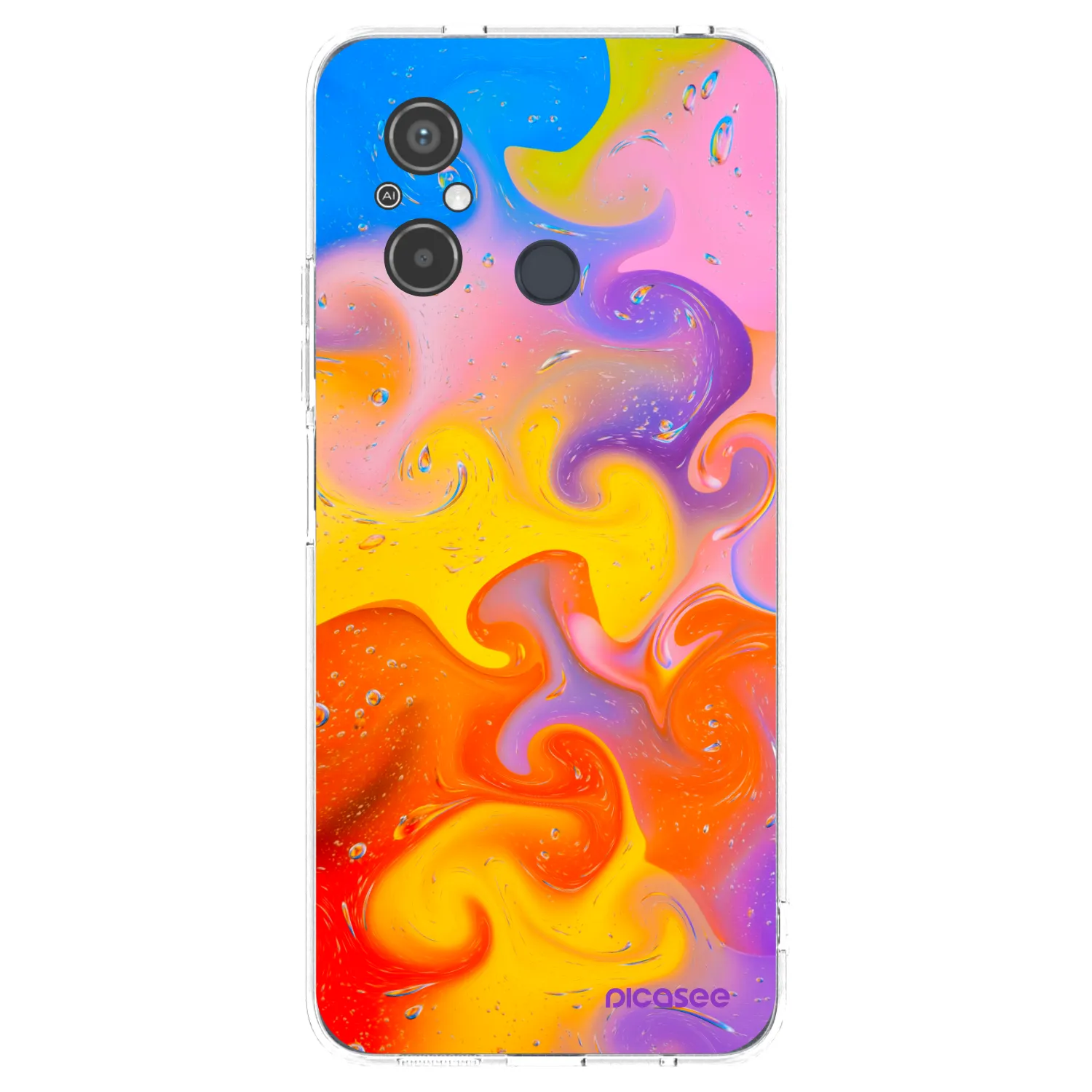 Picasee silikónový prehľadný obal pre Xiaomi Redmi 12C - Bubbles