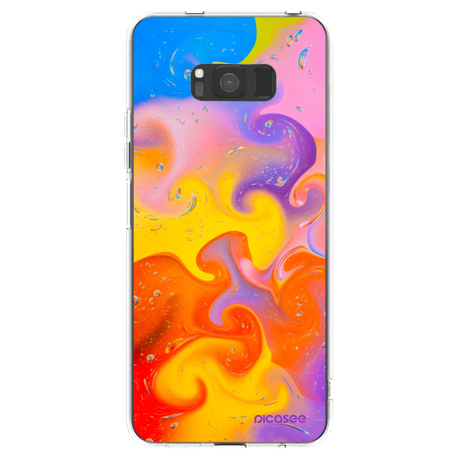 Picasee silikónový prehľadný obal pre Samsung Galaxy S8 G950F - Bubbles