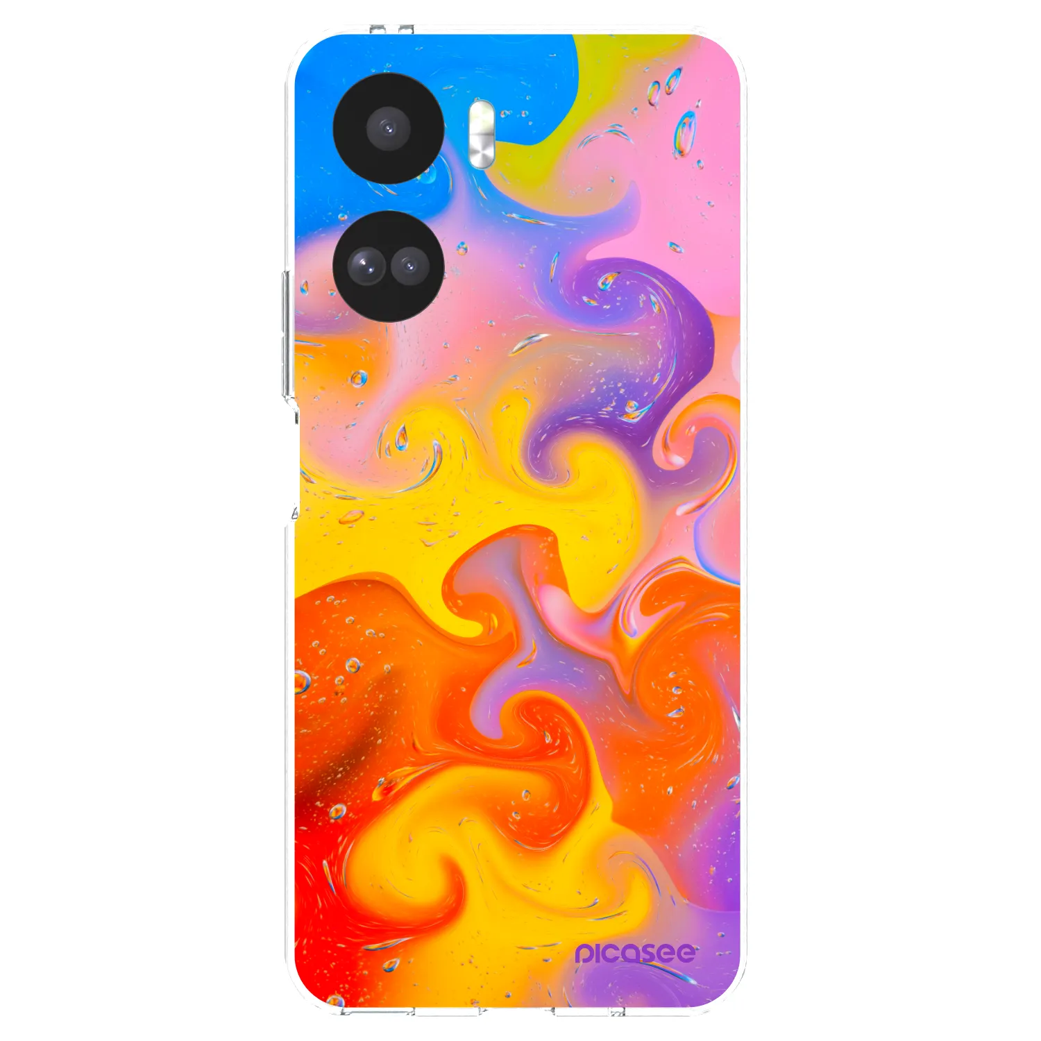 Picasee silikónový prehľadný obal pre Honor 90 Lite 5G - Bubbles