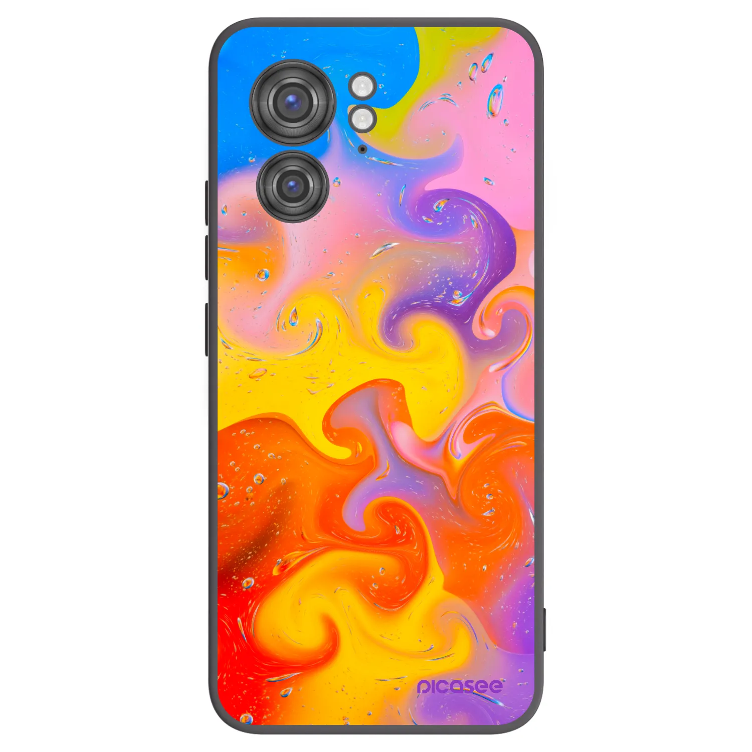 Picasee silikónový čierny obal pre Motorola Edge 40 - Bubbles