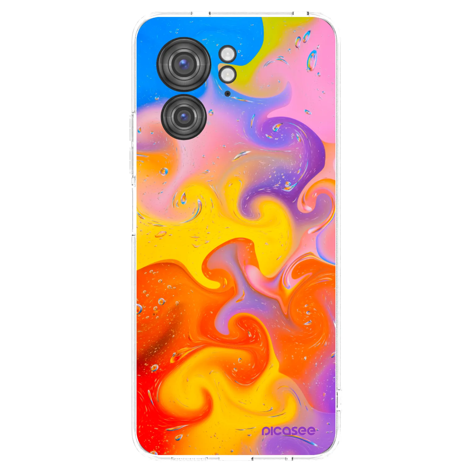 Picasee silikónový prehľadný obal pre Motorola Edge 40 - Bubbles