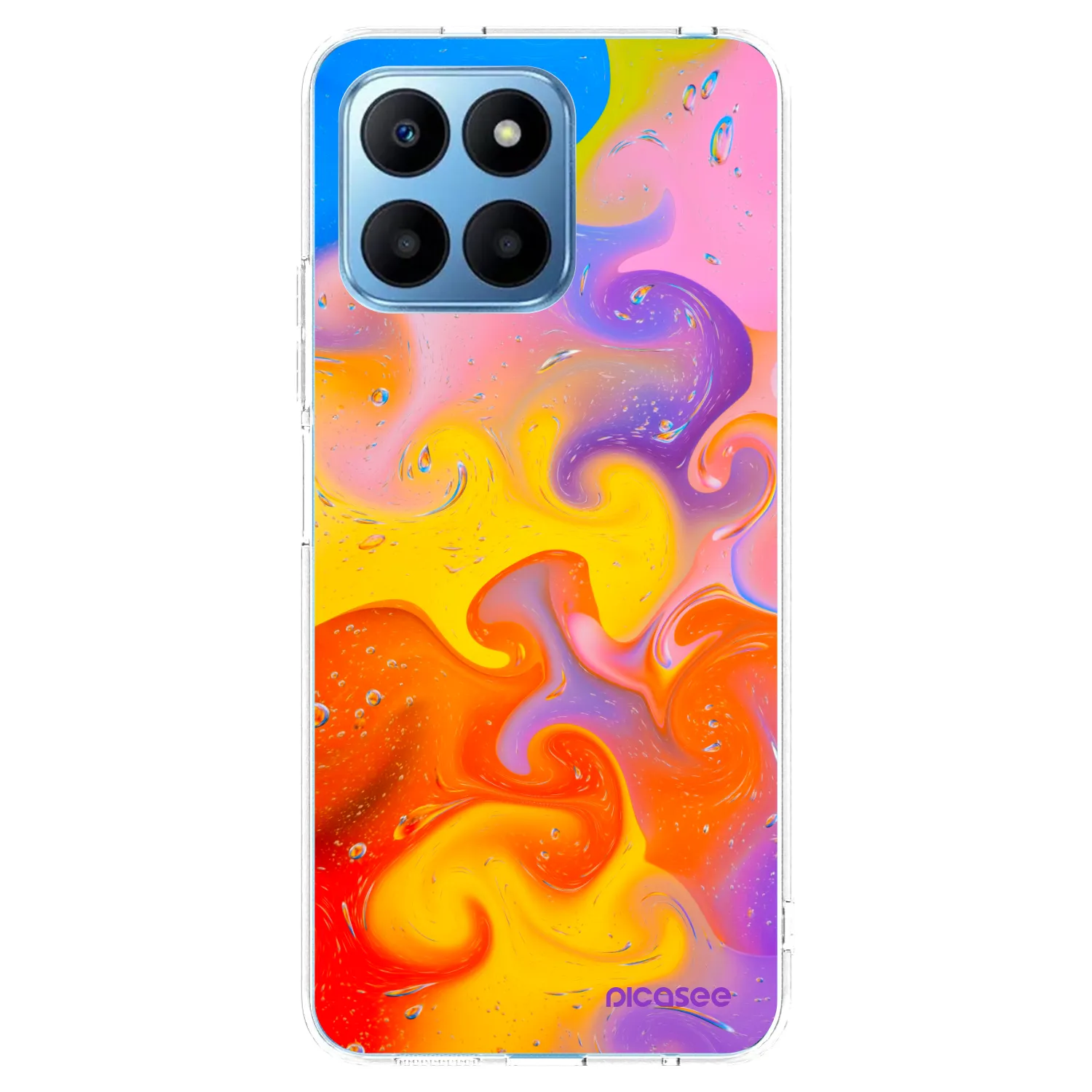 Picasee silikónový prehľadný obal pre Honor 70 Lite - Bubbles