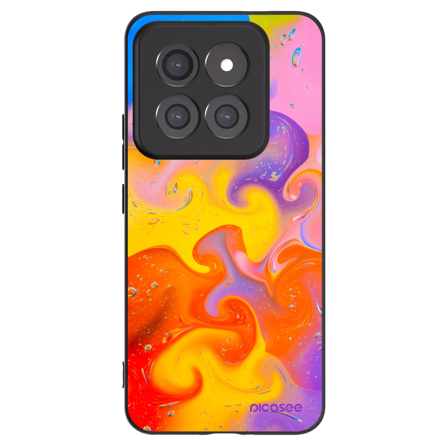 Picasee silikónový čierny obal pre Xiaomi 14 Pro - Bubbles