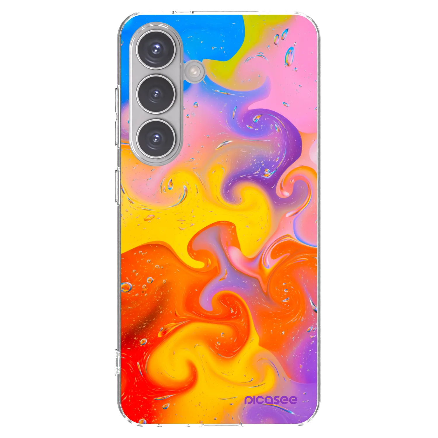 Picasee silikónový prehľadný obal pre Samsung Galaxy S24 S921B 5G - Bubbles
