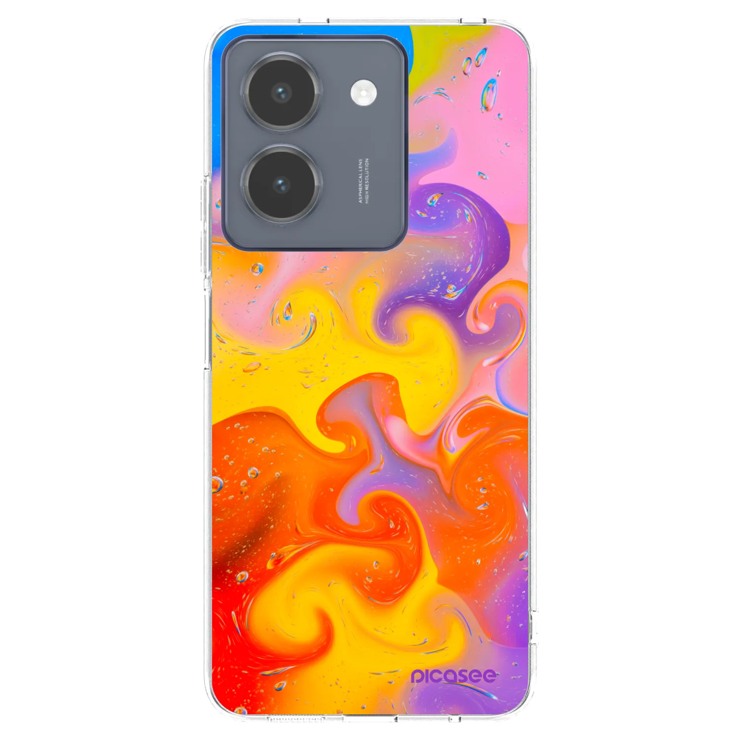 Picasee silikónový prehľadný obal pre Vivo Y36 4G - Bubbles