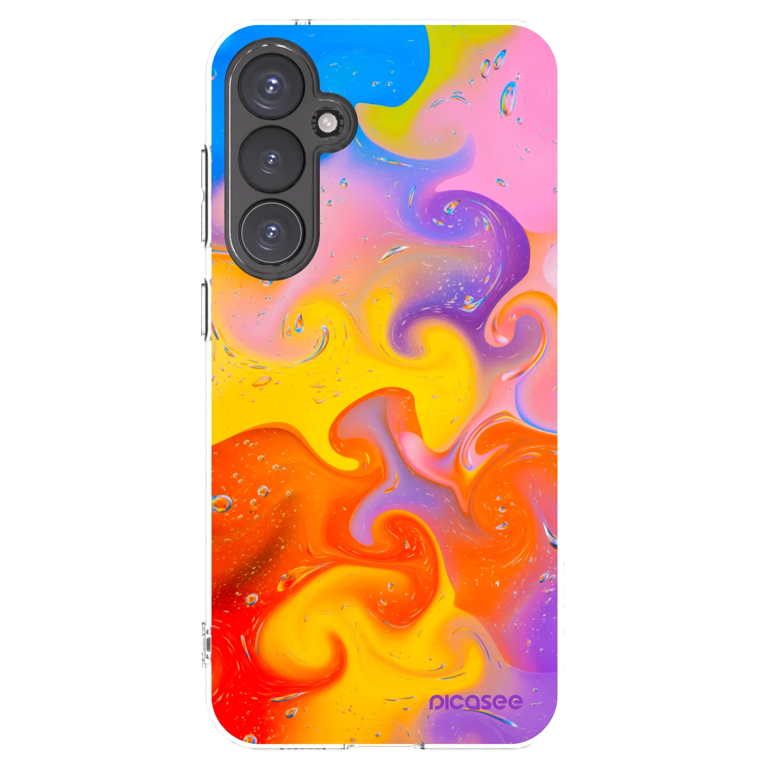 Picasee silikónový prehľadný obal pre Samsung Galaxy S23 FE S711B - Bubbles