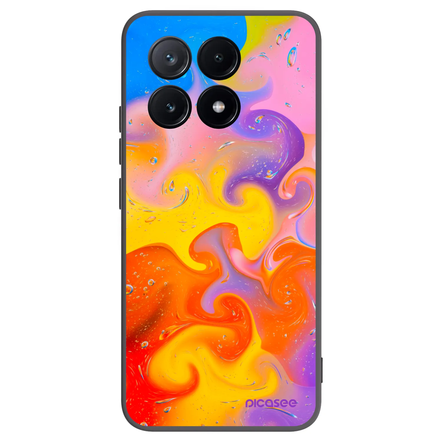 Picasee silikónový čierny obal pre Xiaomi Poco X6 Pro - Bubbles