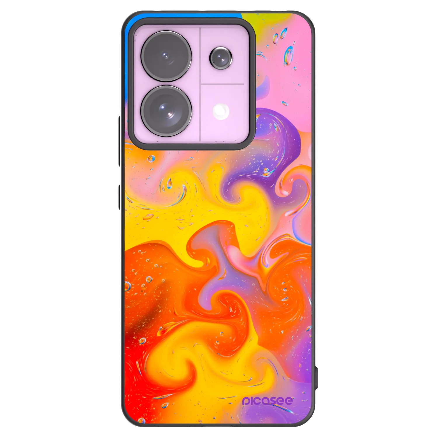 Picasee silikónový čierny obal pre Xiaomi Redmi Note 13 Pro 5G - Bubbles