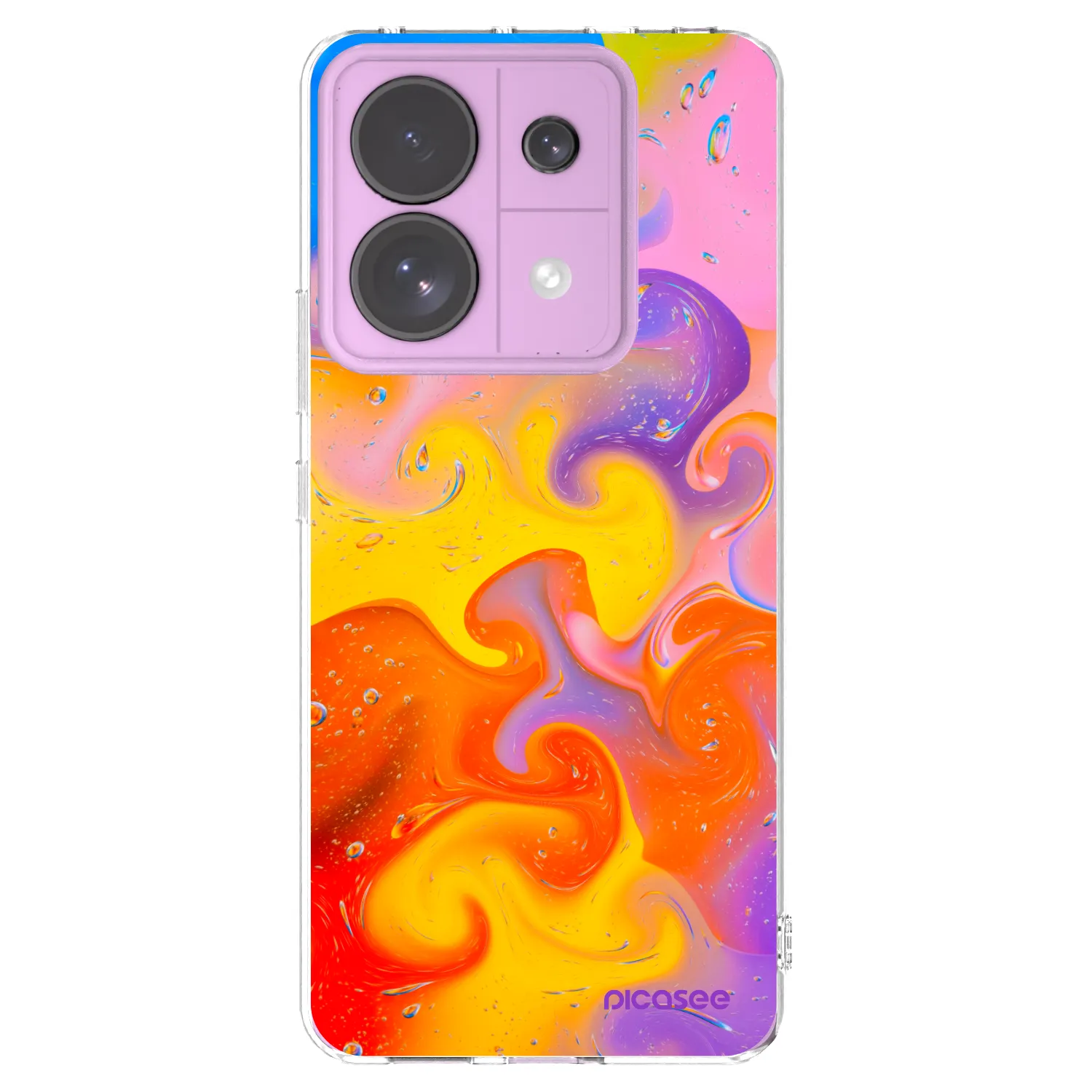 Picasee silikónový prehľadný obal pre Xiaomi Redmi Note 13 Pro 5G - Bubbles