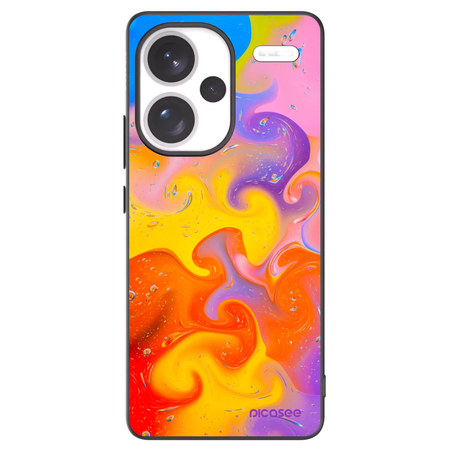 Picasee silikónový čierny obal pre Xiaomi Redmi Note 13 Pro+ 5G - Bubbles