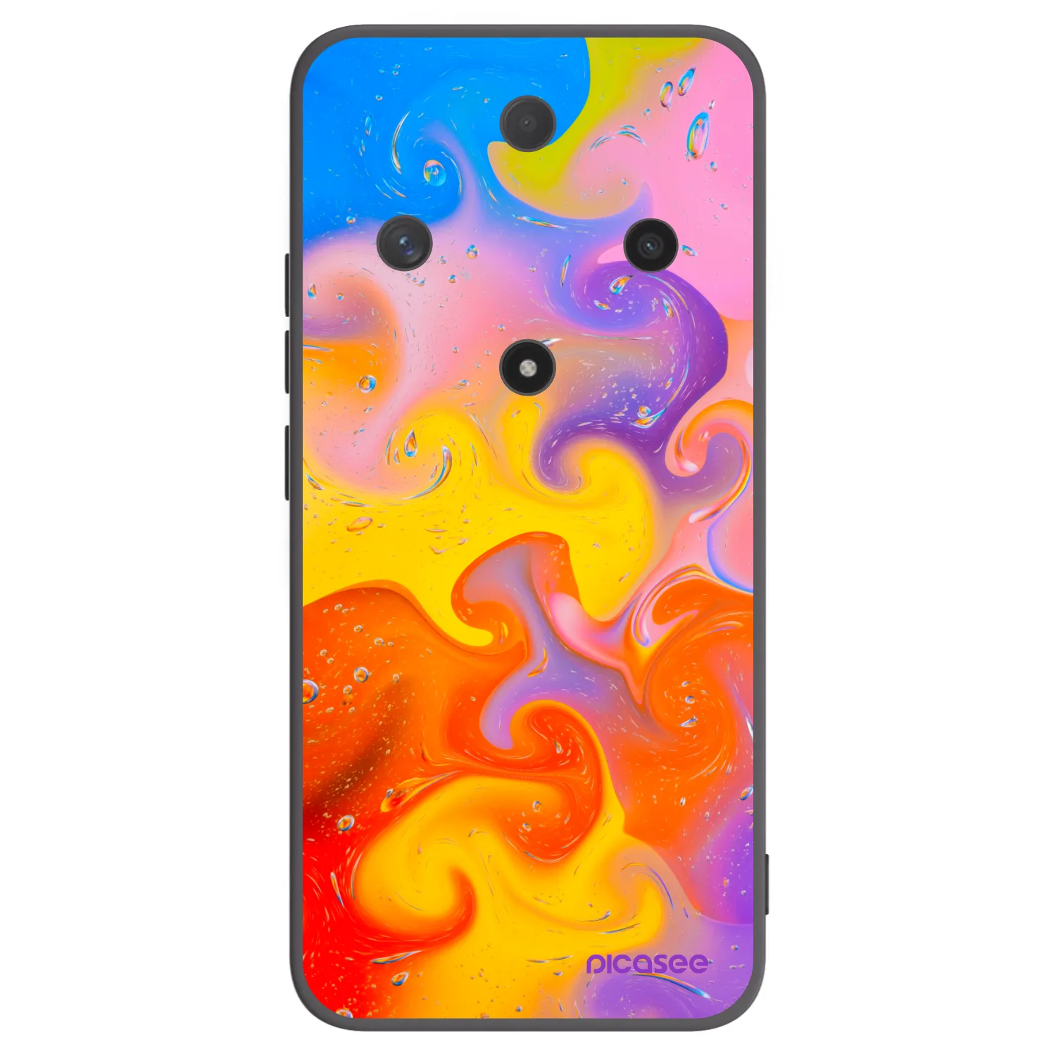 Picasee silikónový čierny obal pre Honor Magic6 Lite 5G - Bubbles