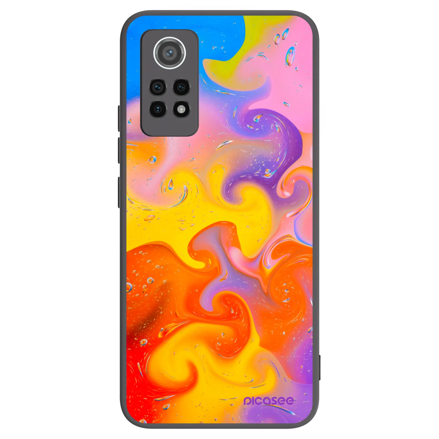 Picasee silikónový čierny obal pre Xiaomi Redmi Note 12 Pro 4G - Bubbles