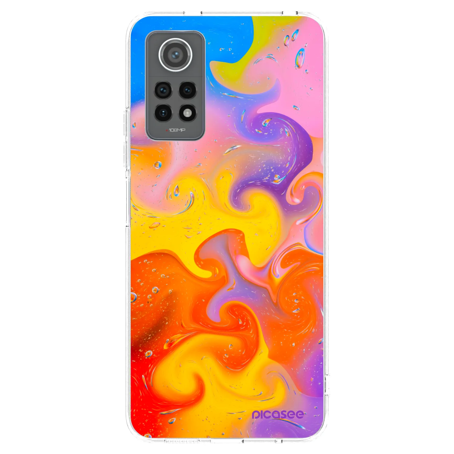 Picasee silikónový prehľadný obal pre Xiaomi Redmi Note 12 Pro 4G - Bubbles