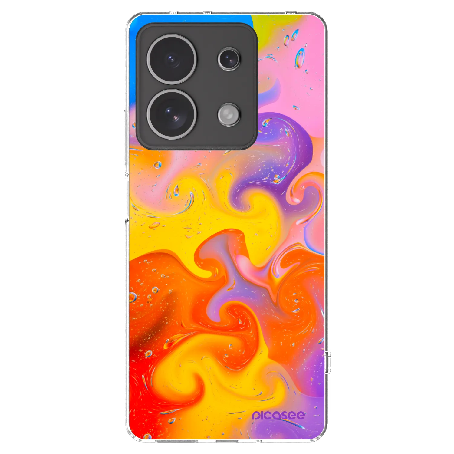Picasee silikónový prehľadný obal pre Xiaomi Redmi Note 13 4G - Bubbles
