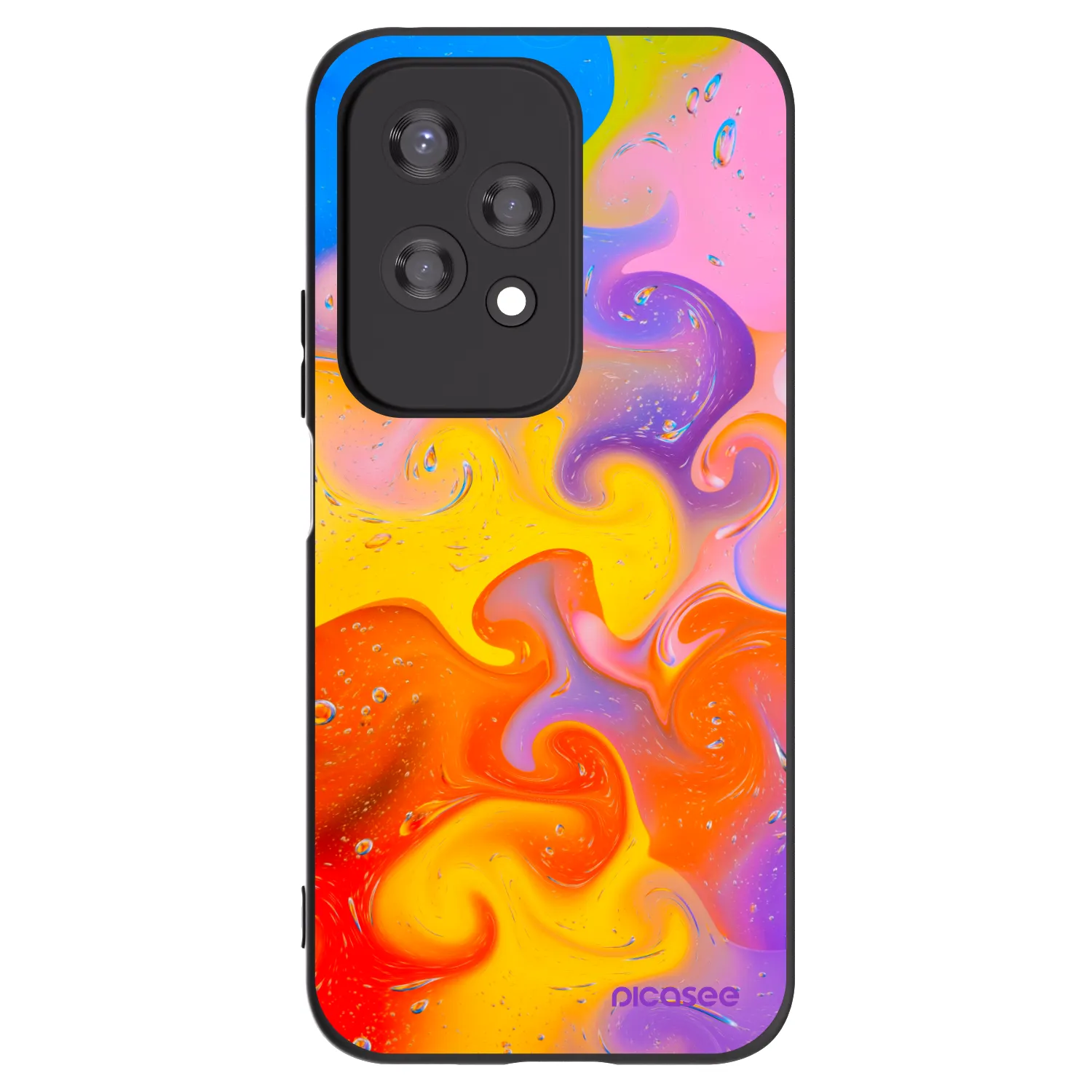 Picasee silikónový čierny obal pre Honor 200 Lite - Bubbles