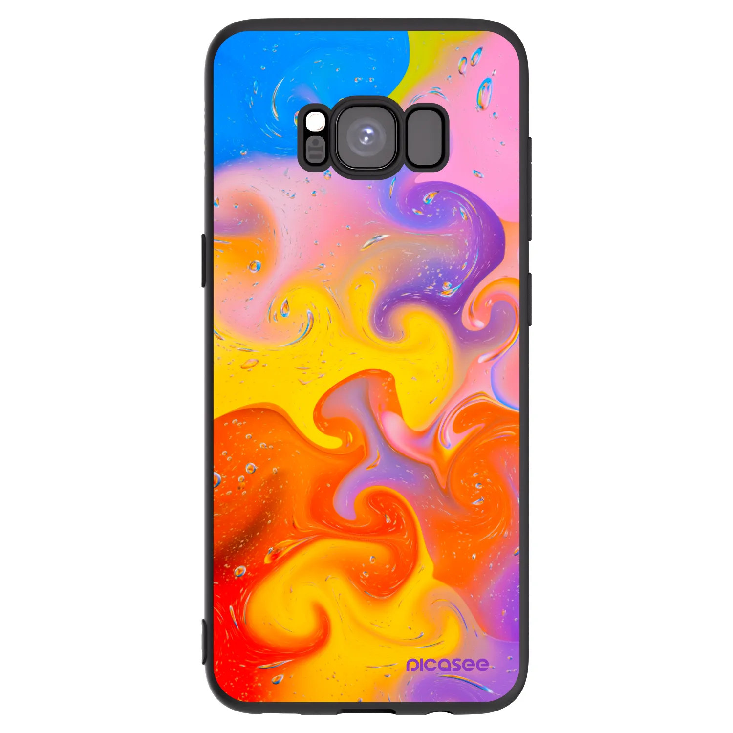 Picasee silikónový čierny obal pre Samsung Galaxy S8 G950F - Bubbles