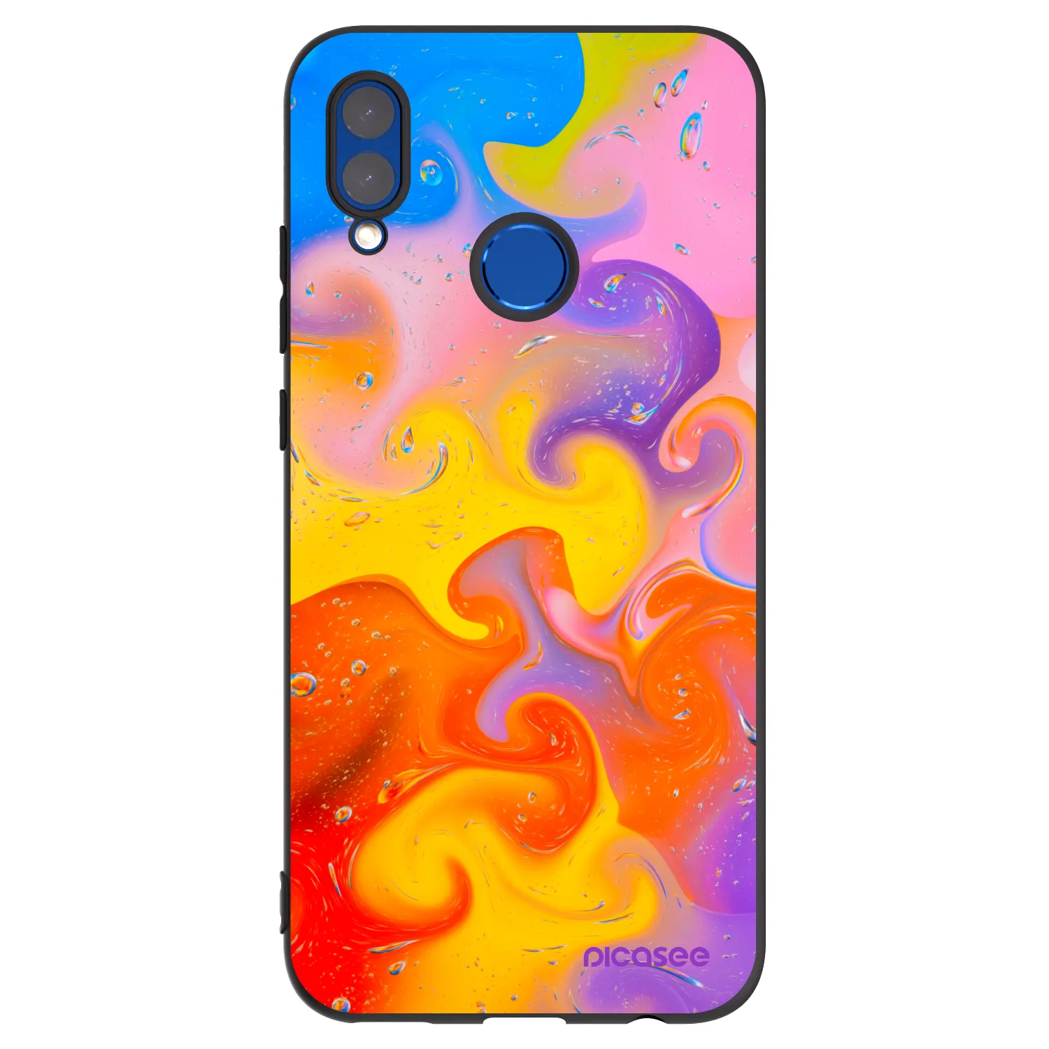 Picasee silikónový čierny obal pre Huawei P Smart 2019 - Bubbles