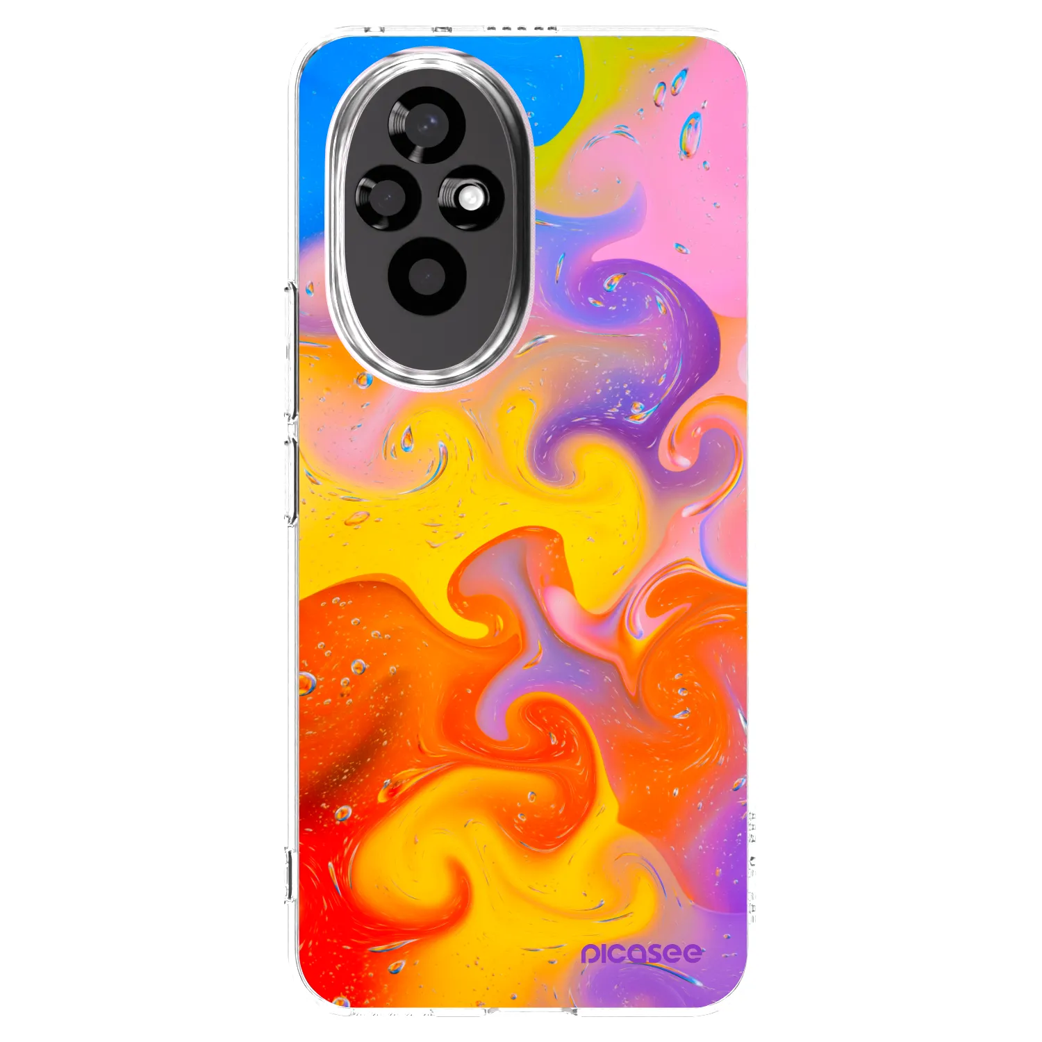 Picasee silikónový prehľadný obal pre Honor 200 Pro 5G - Bubbles