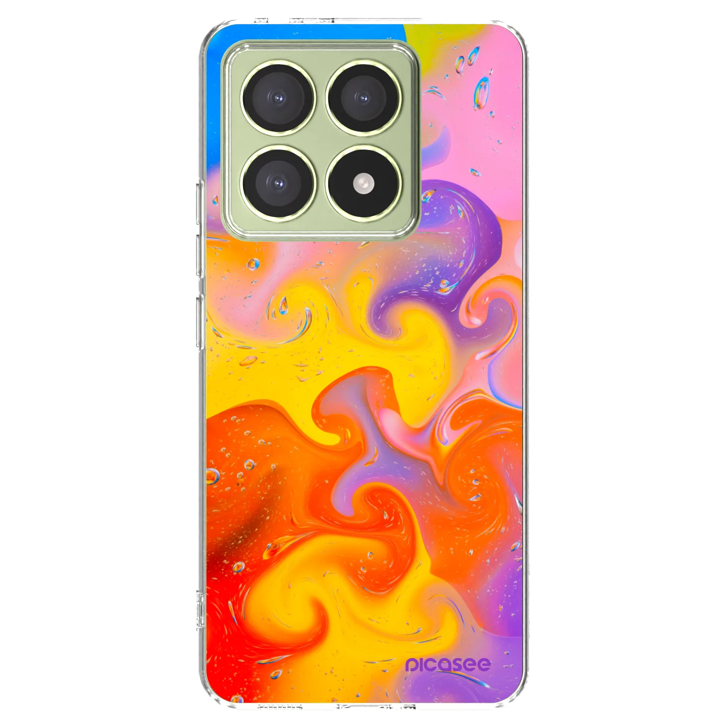 Picasee silikónový prehľadný obal pre Xiaomi 14T - Bubbles