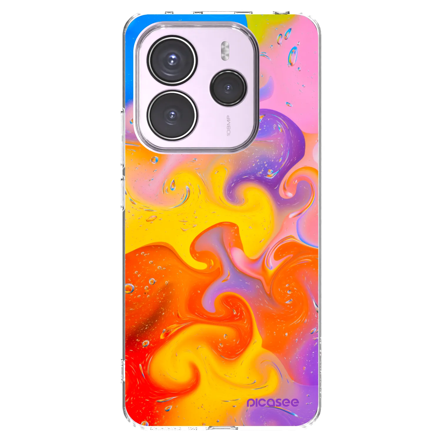 Silikónový prehľadný obal pre Xiaomi Redmi Note 14 5G - Bubbles