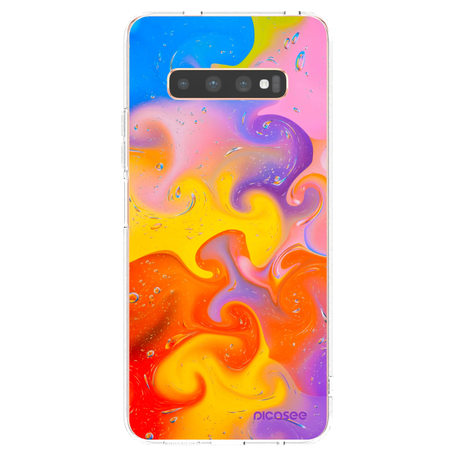 Picasee silikónový prehľadný obal pre Samsung Galaxy S10 Plus G975 - Bubbles