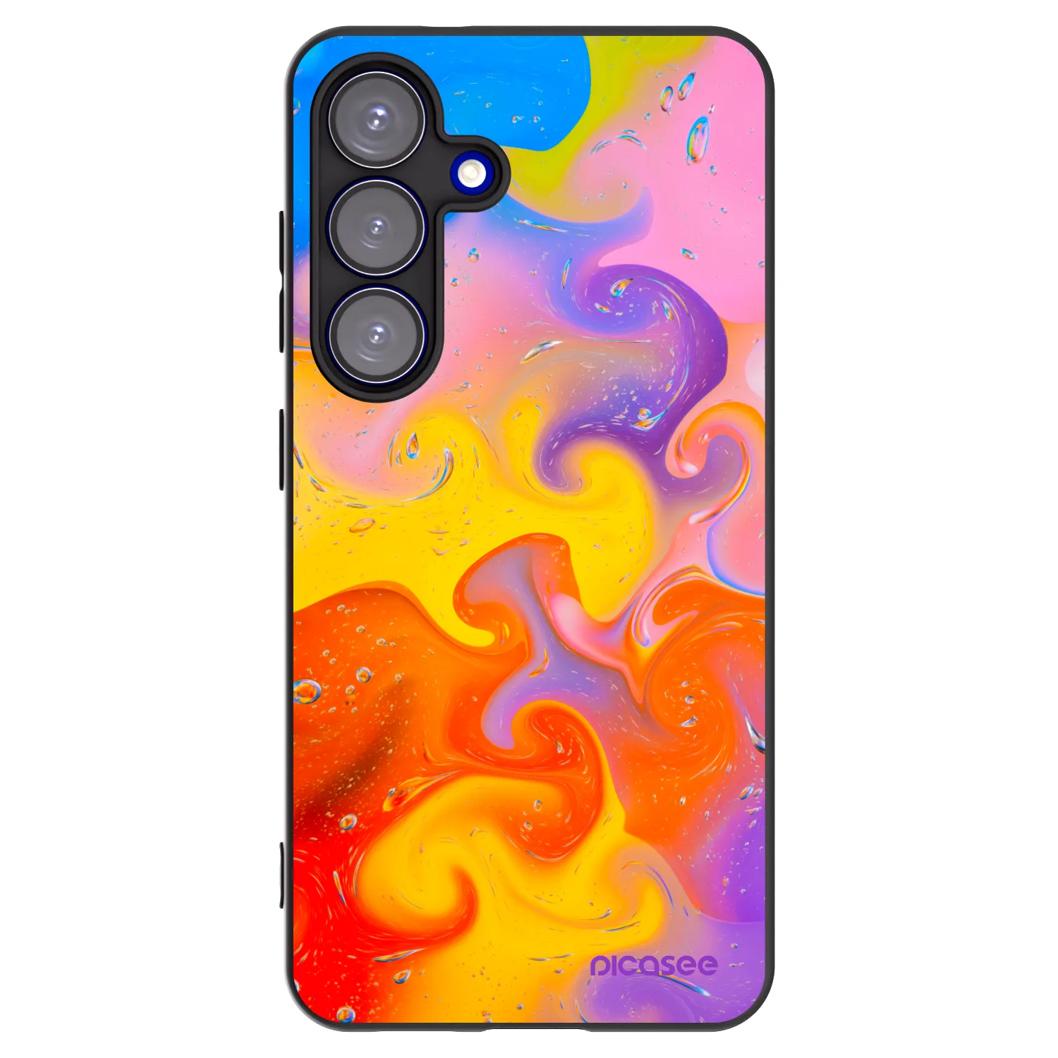 Picasee silikónový čierny obal pre Samsung Galaxy S25 5G - Bubbles