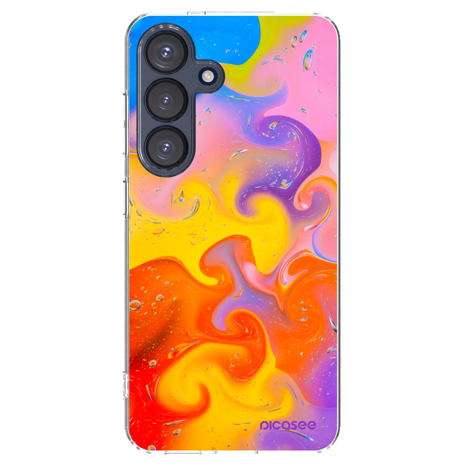 Picasee silikónový prehľadný obal pre Samsung Galaxy S25 5G - Bubbles