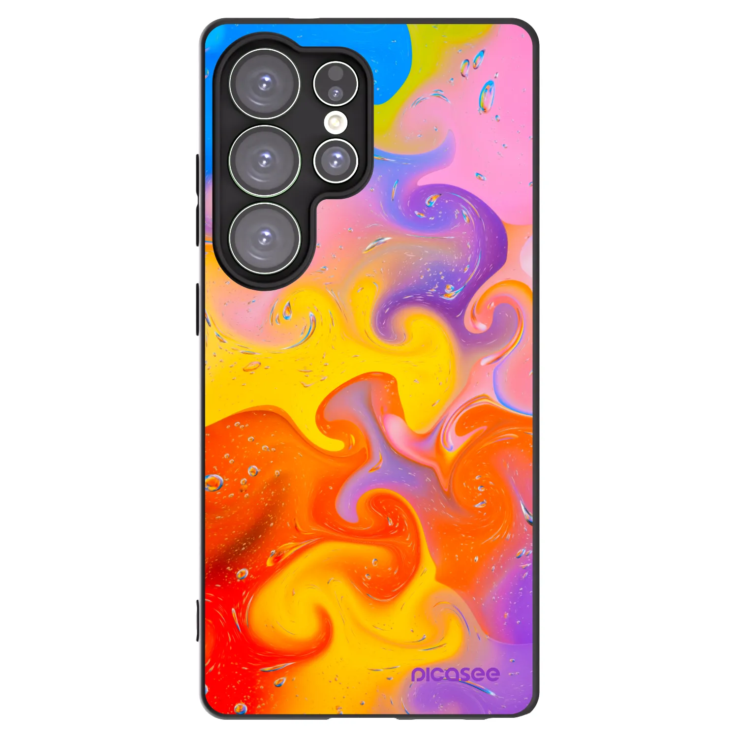 Picasee silikónový čierny obal pre Samsung Galaxy S25 Ultra 5G - Bubbles