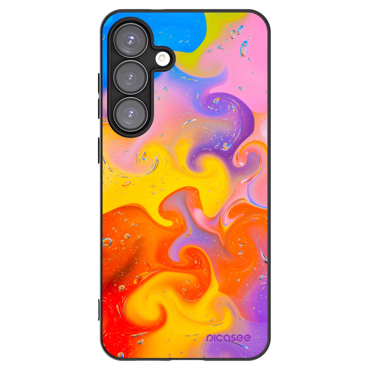 Picasee silikónový čierny obal pre Samsung Galaxy S25+ 5G - Bubbles