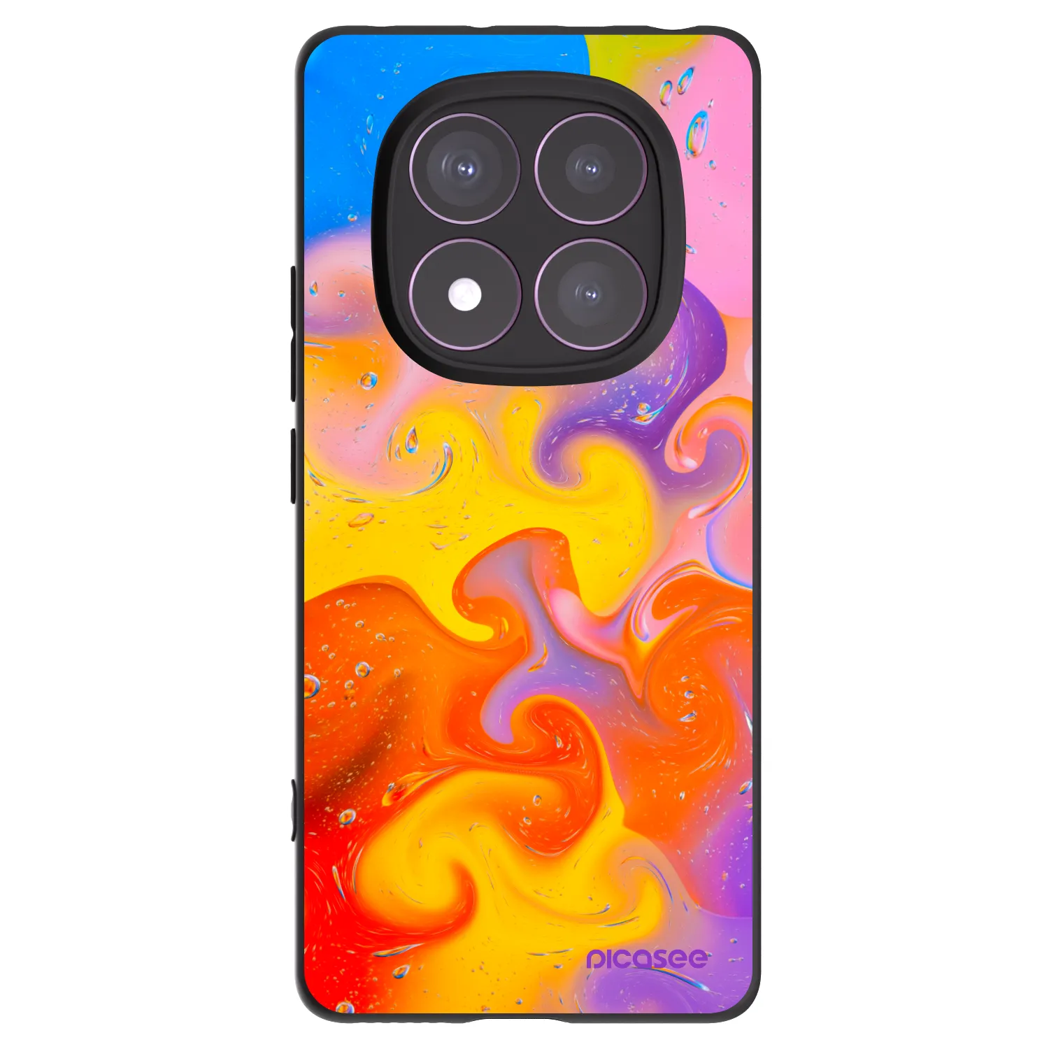 Silikónový čierny obal pre Xiaomi Redmi Note 14 Pro 4G - Bubbles