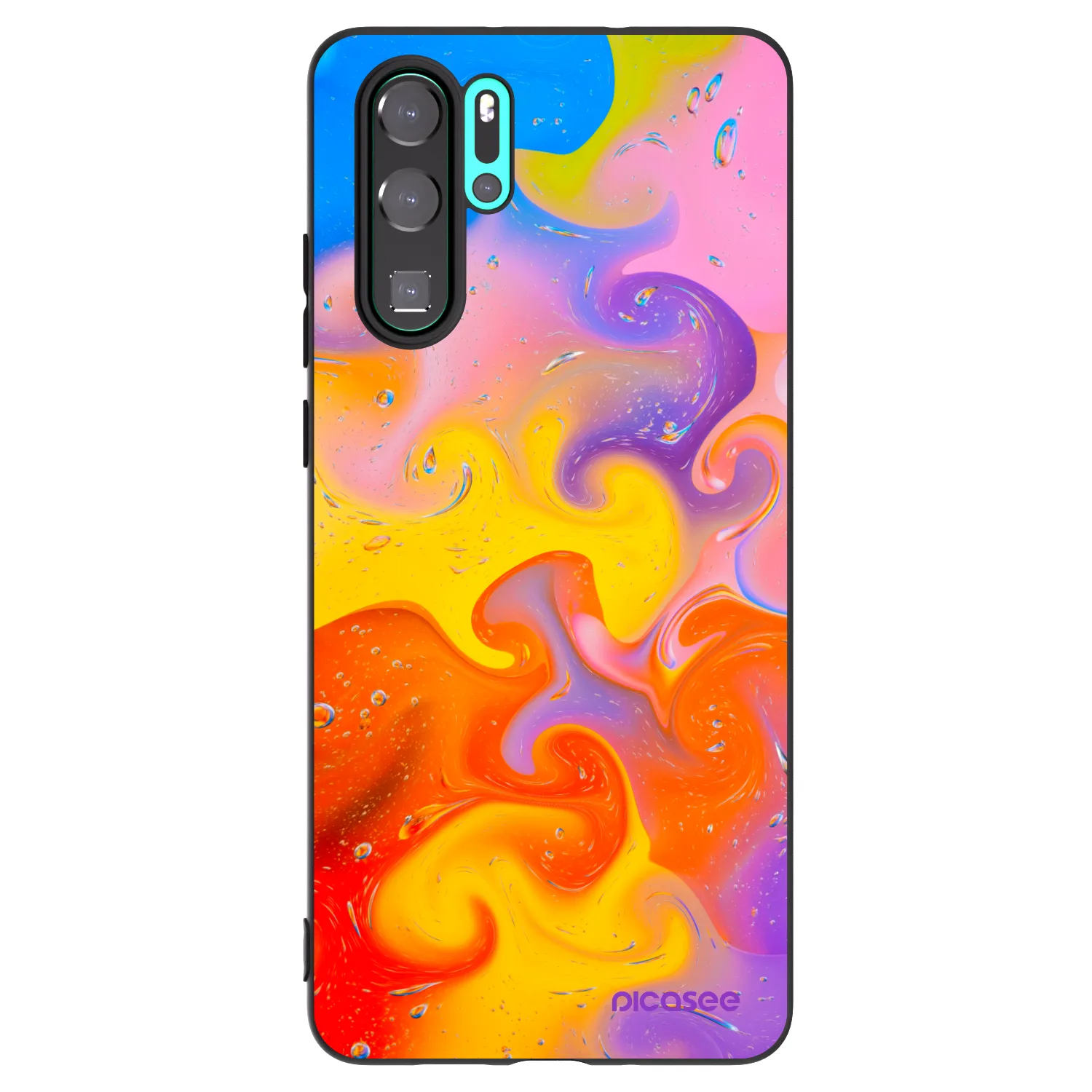Picasee silikónový čierny obal pre Huawei P30 Pro - Bubbles